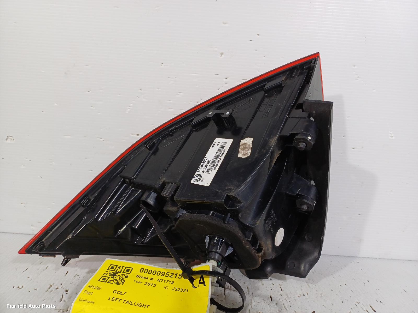 2014-2017 Volkswagen Golf Left Taillight