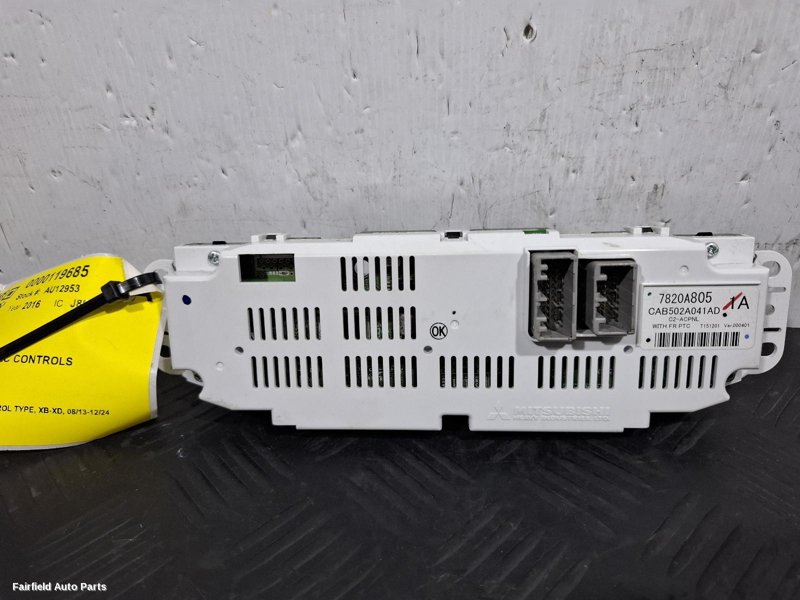 2013-2024 Mitsubishi Asx Heater Ac Controls