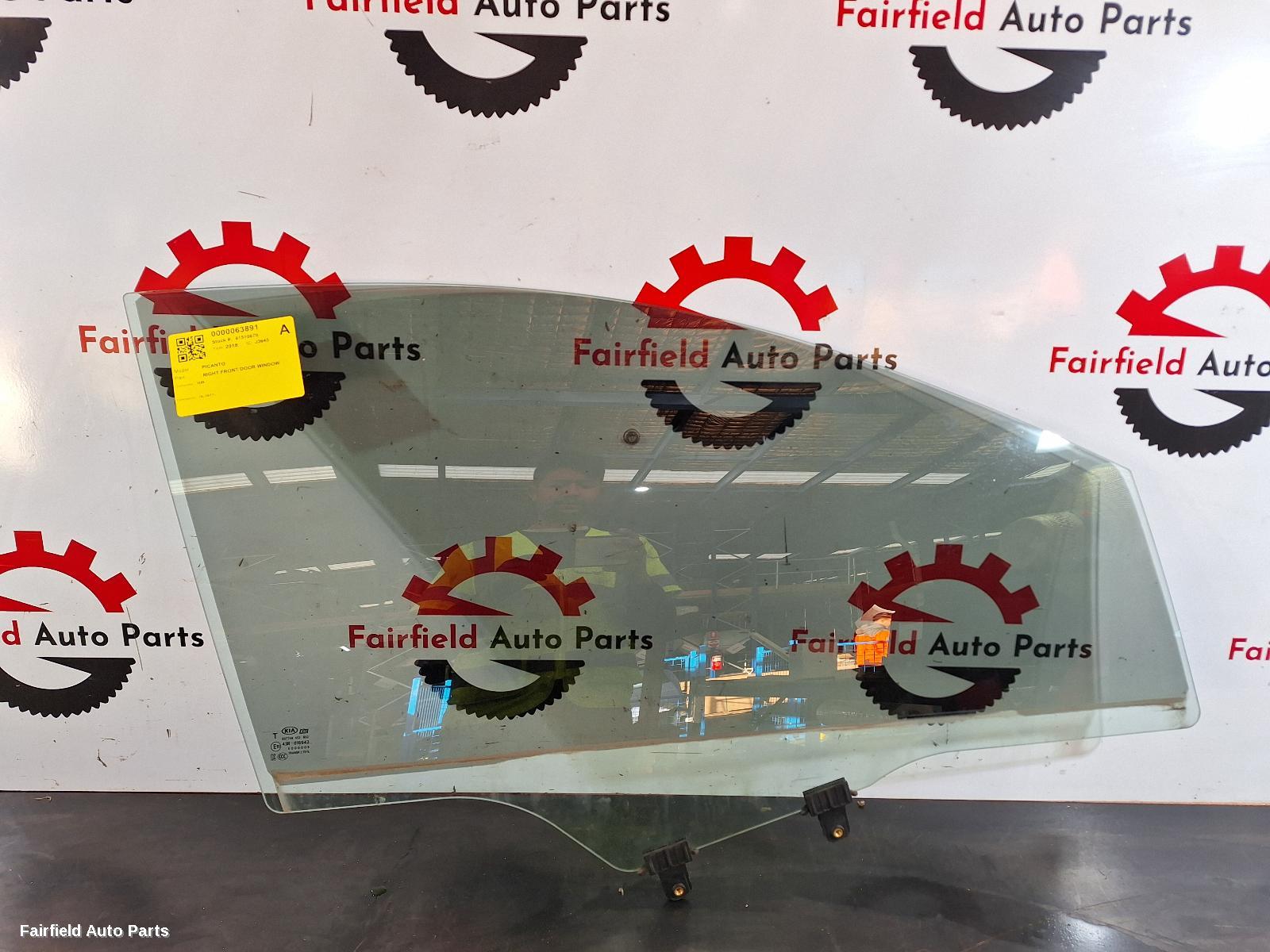 2017-2026 Kia Picanto Right Front Door Window