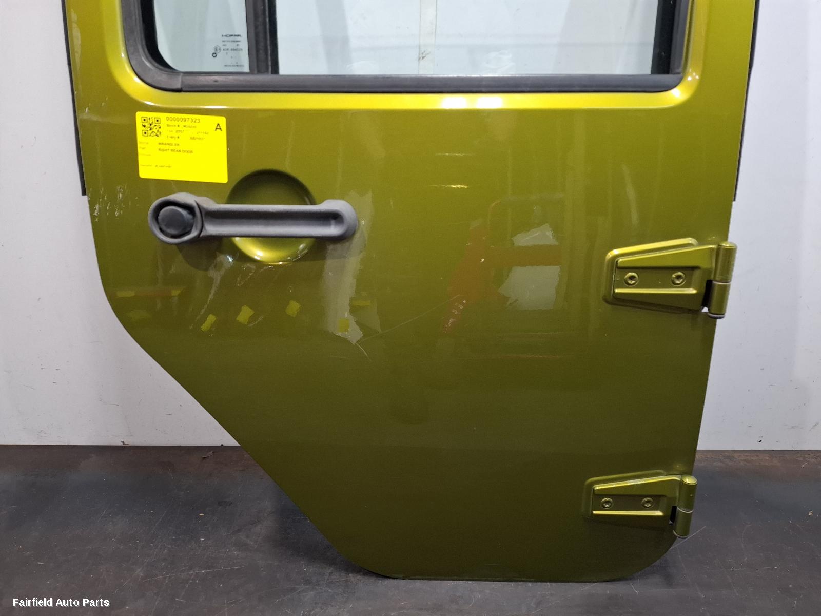 2007-2011 Jeep Wrangler Right Rear Door Sliding