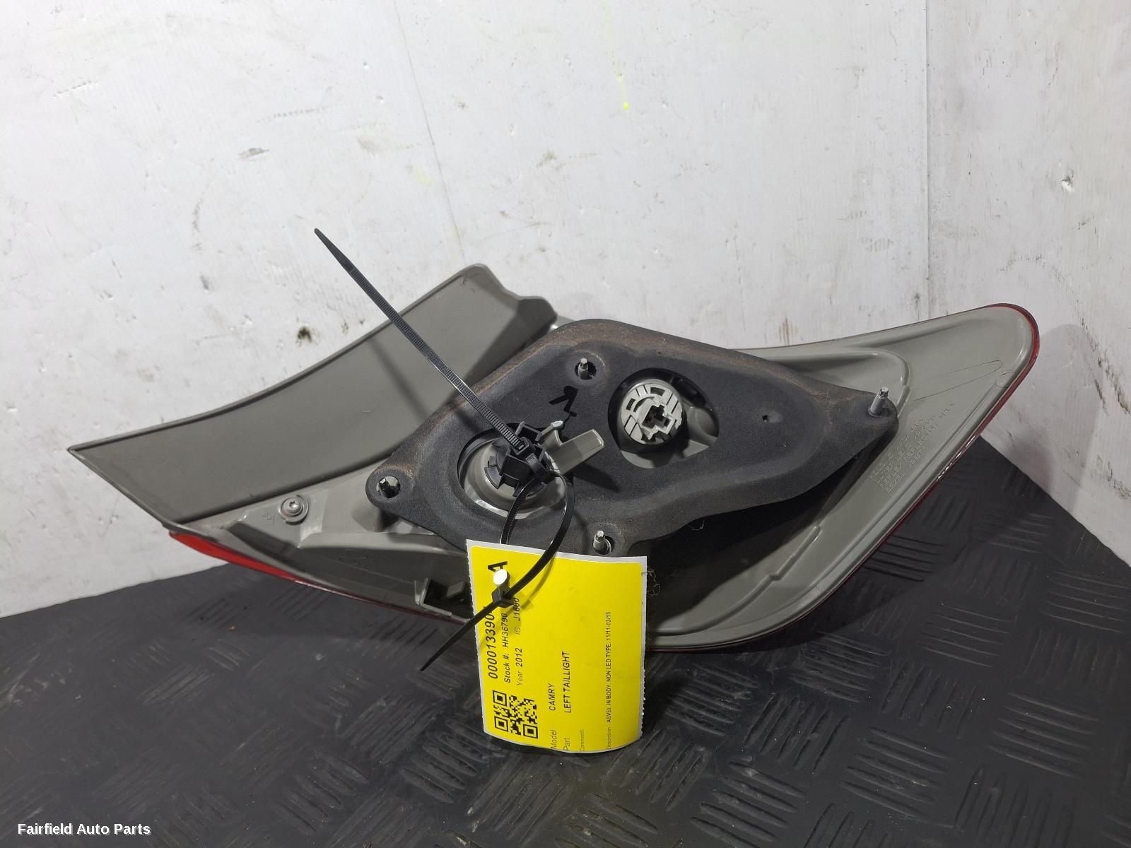 2011-2015 Toyota Camry Left Taillight