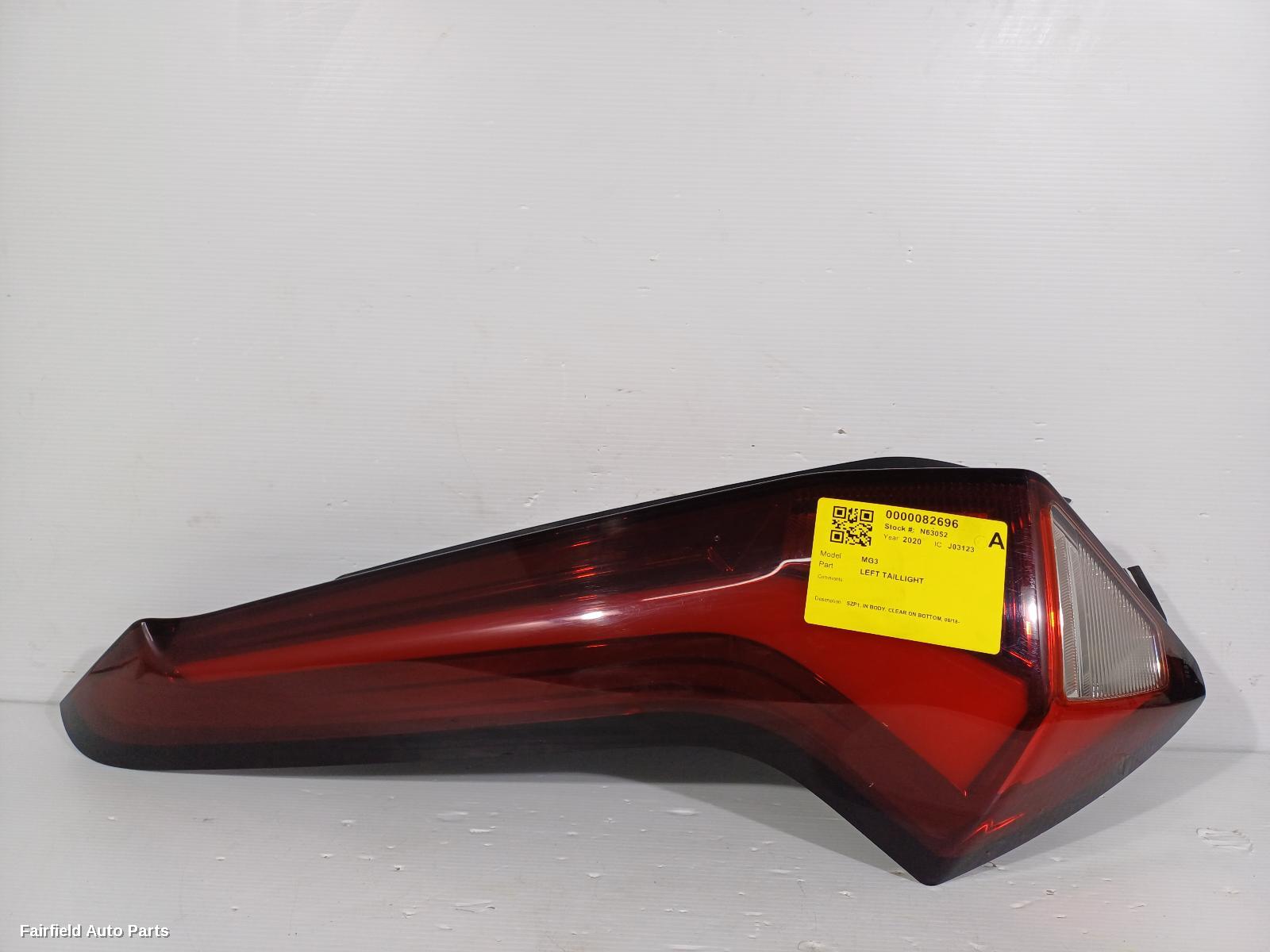 2018-2024 Mg Mg3 Left Taillight