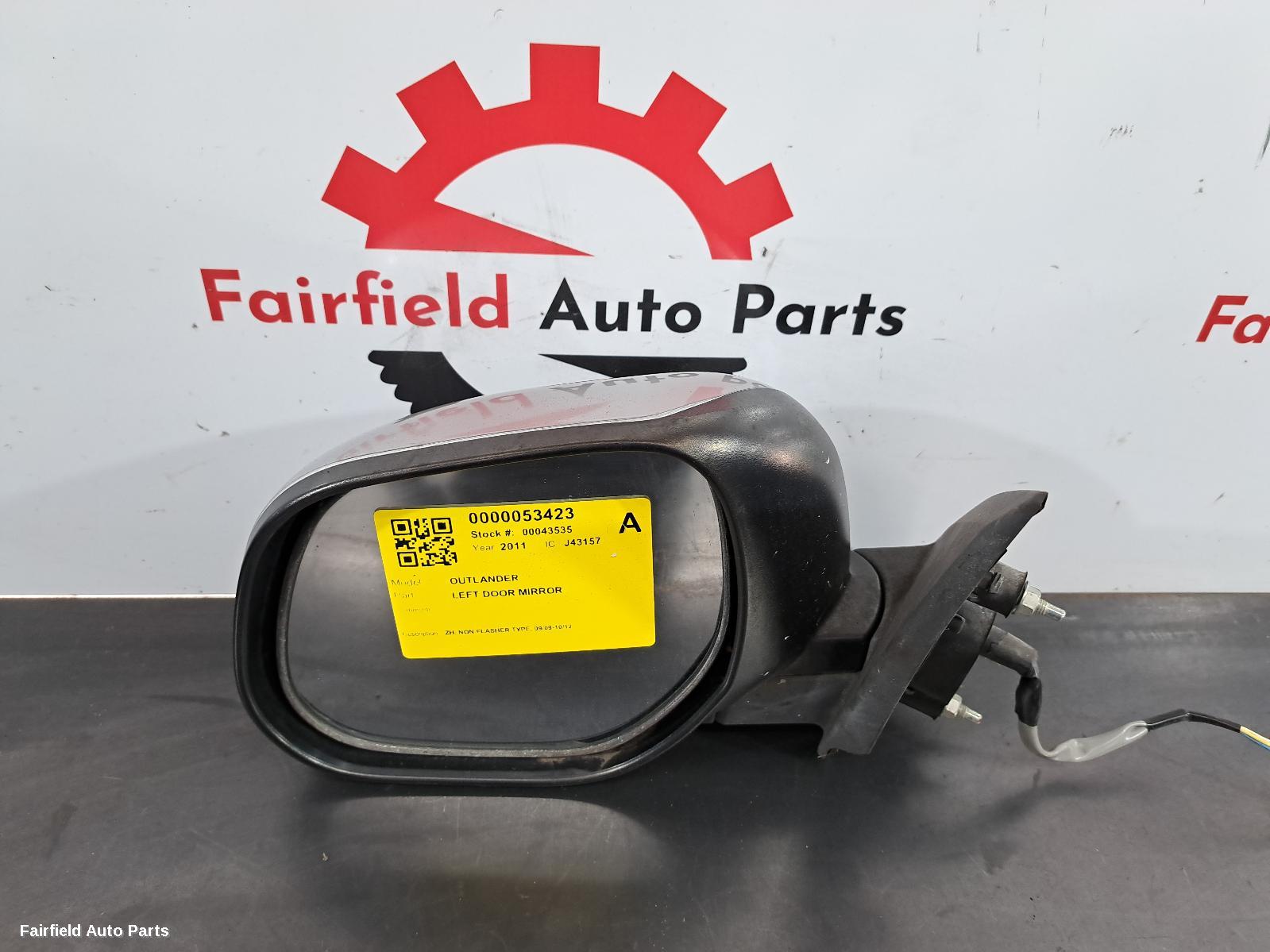 2009-2012 Mitsubishi Outlander Left Door Mirror