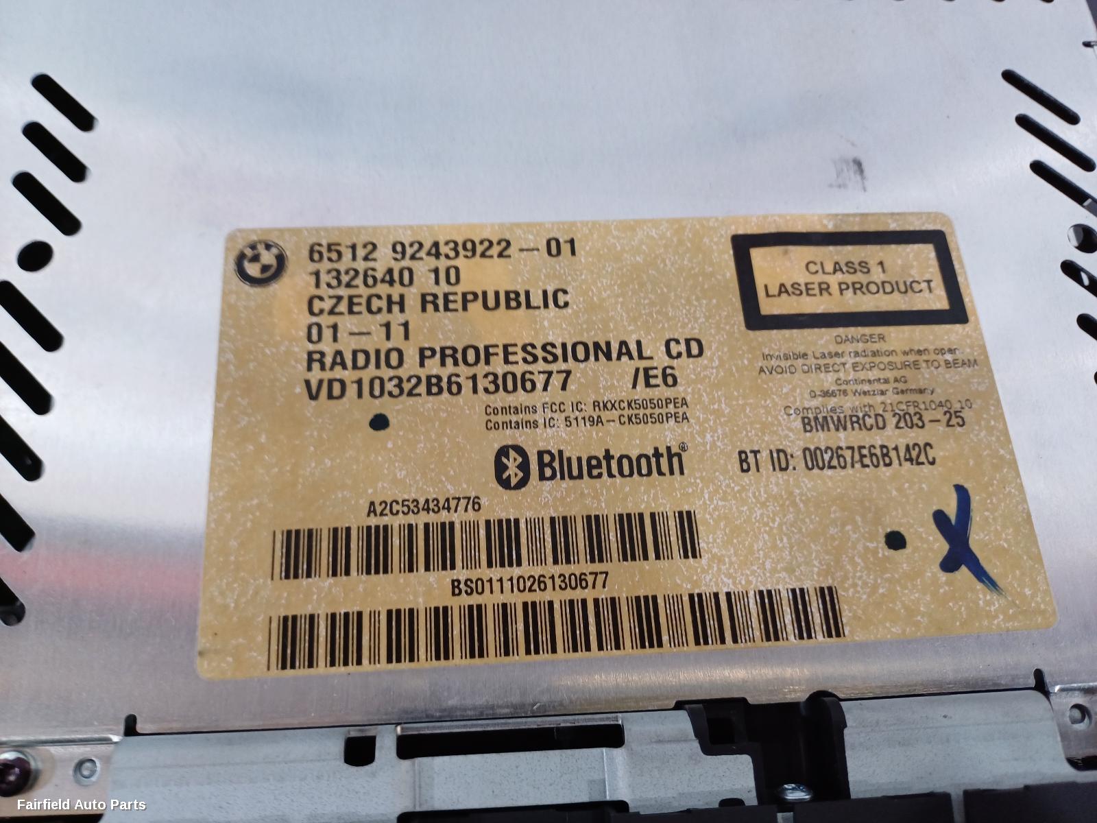 2010-2015 Bmw X1 Radio Cd Dvd Sat Tv