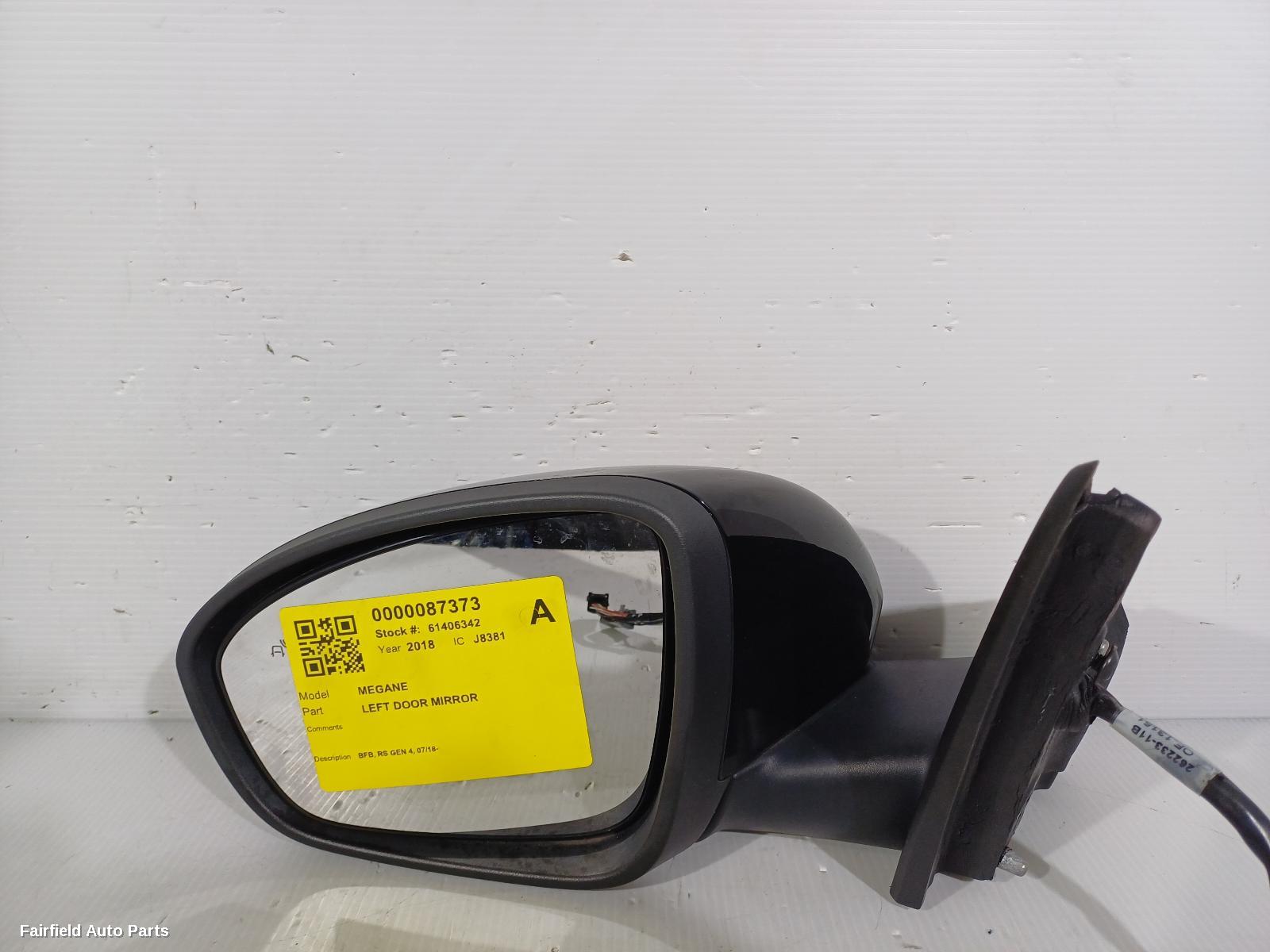 2018-2023 Renault Megane Left Door Mirror