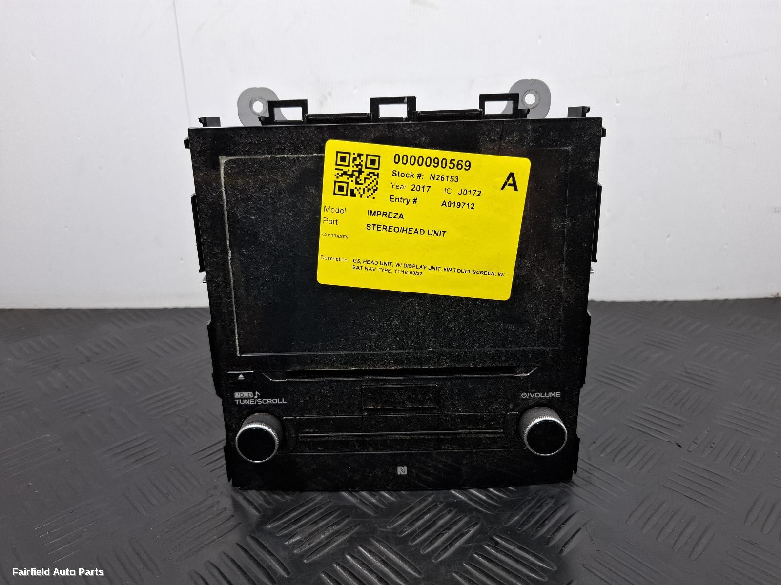2016-2023 Subaru Impreza Radio Cd Dvd Sat Tv
