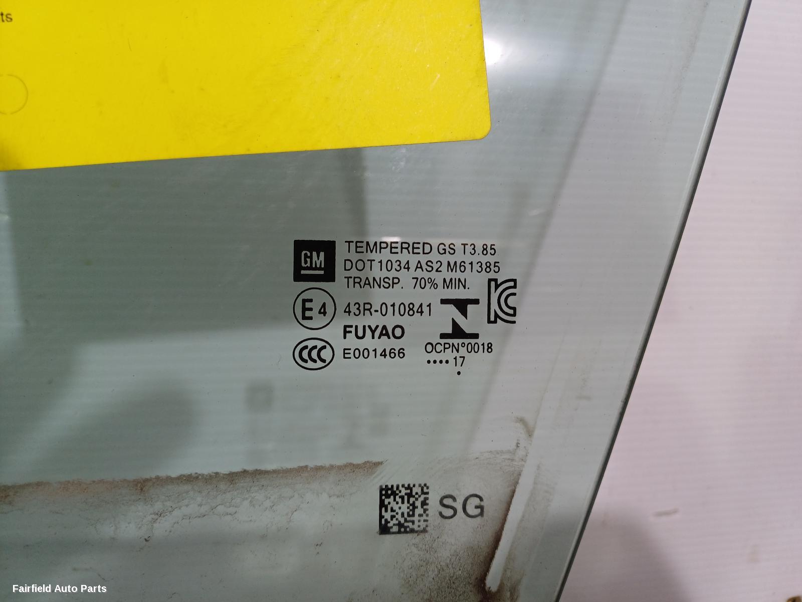2016-2020 Holden Astra Left Front Door Window