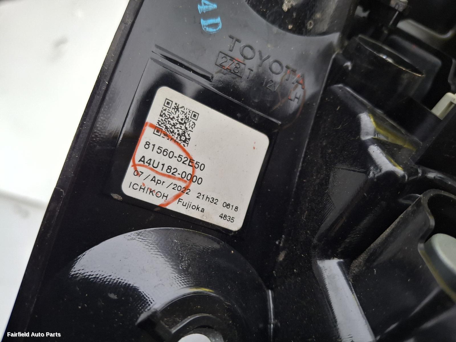 2020-2026 Toyota Yaris Cross Left Taillight