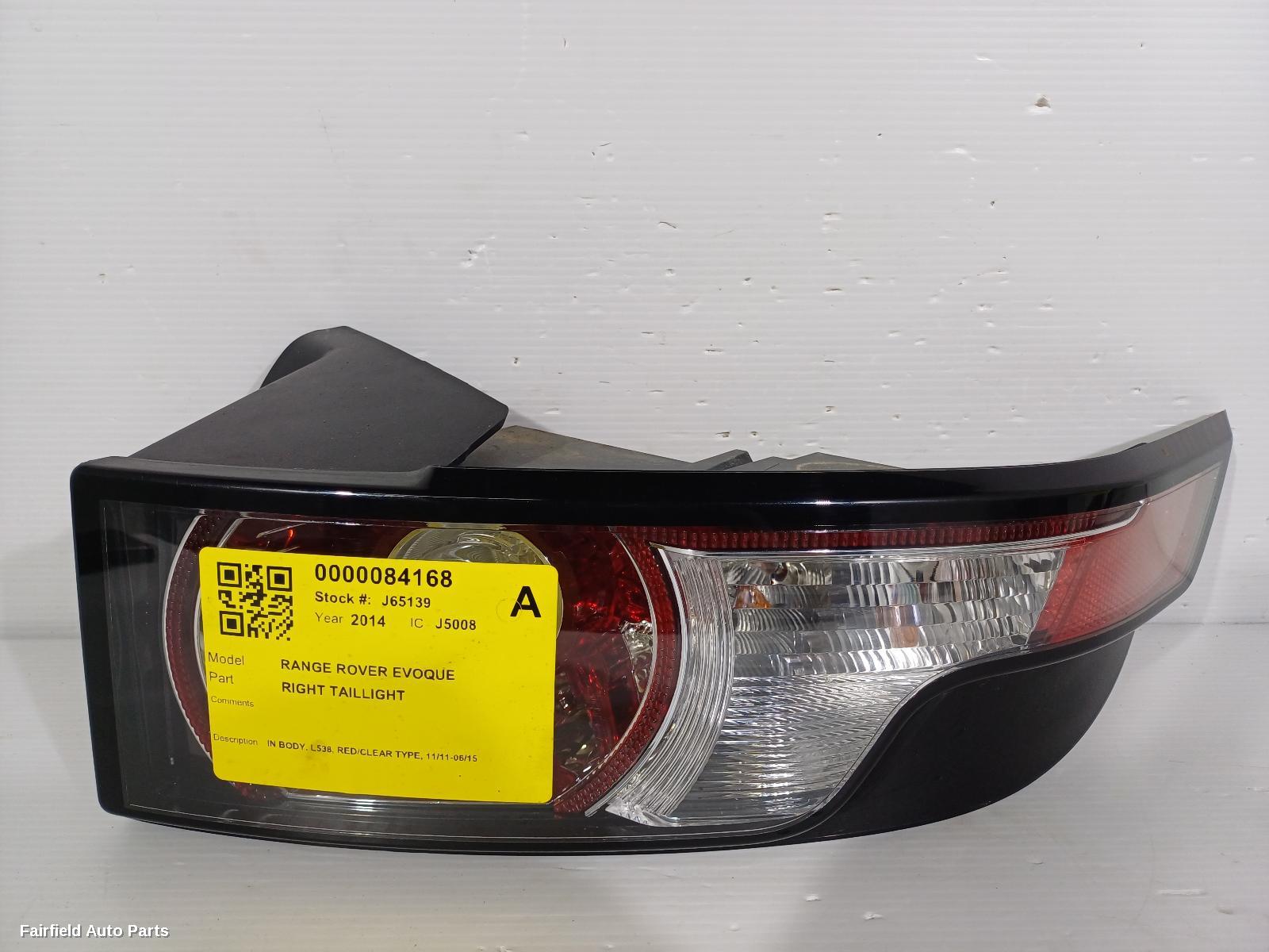 2011-2015 Land Rover Rangerover Evoque Right Taillight