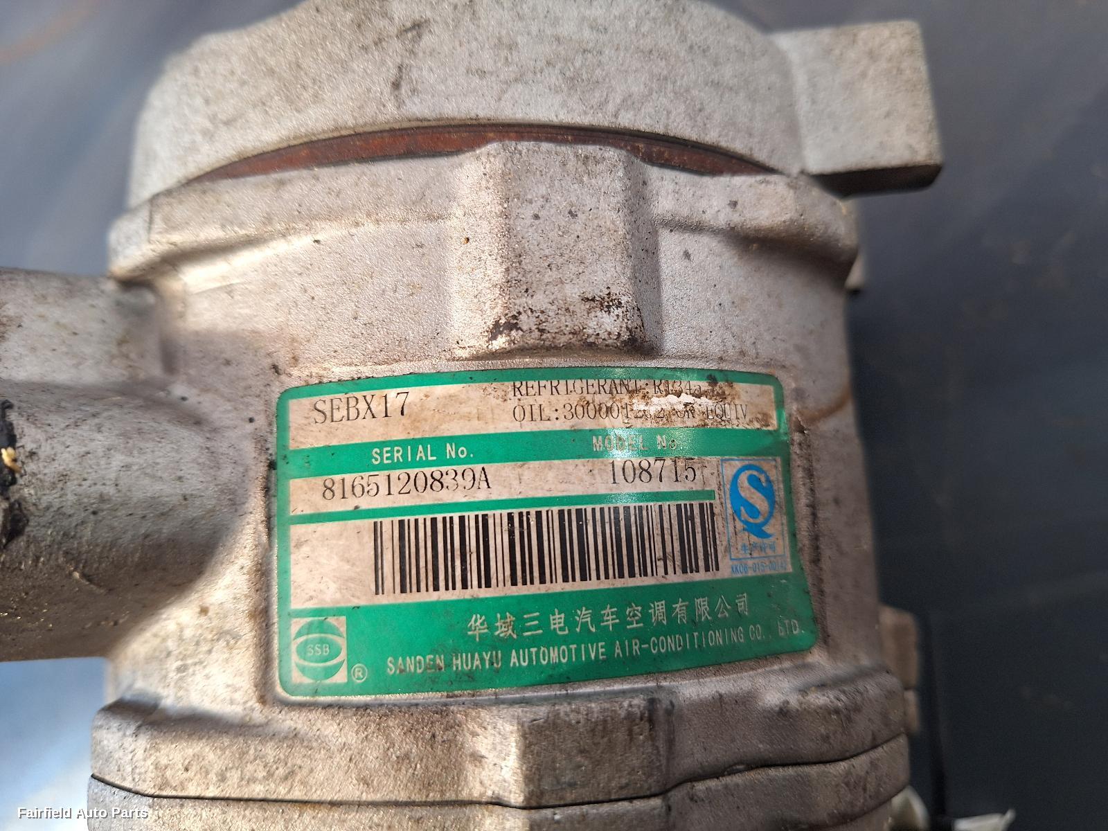 2015-2022 Ldv G10 A C Compressor