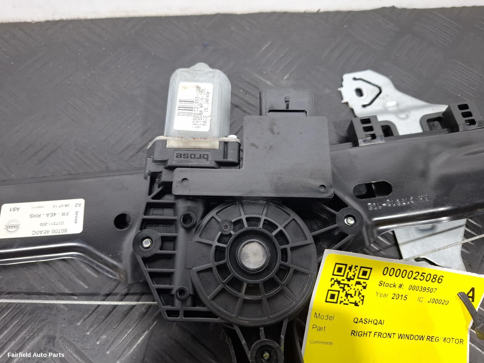 2013-2017 Nissan Qashqai Right Front Window Reg Motor