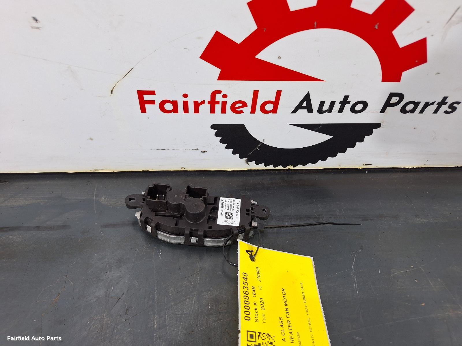 2018-2025 Mercedes A Class Heater Fan Motor