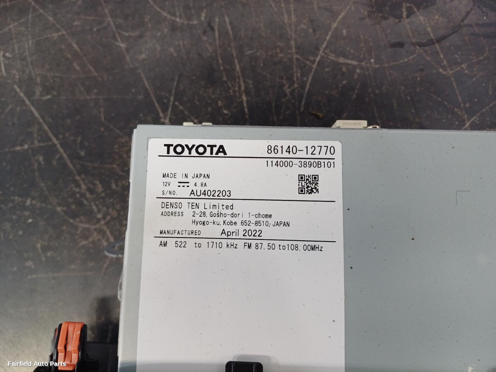 2018-2026 Toyota Corolla Radio Cd Dvd Sat Tv