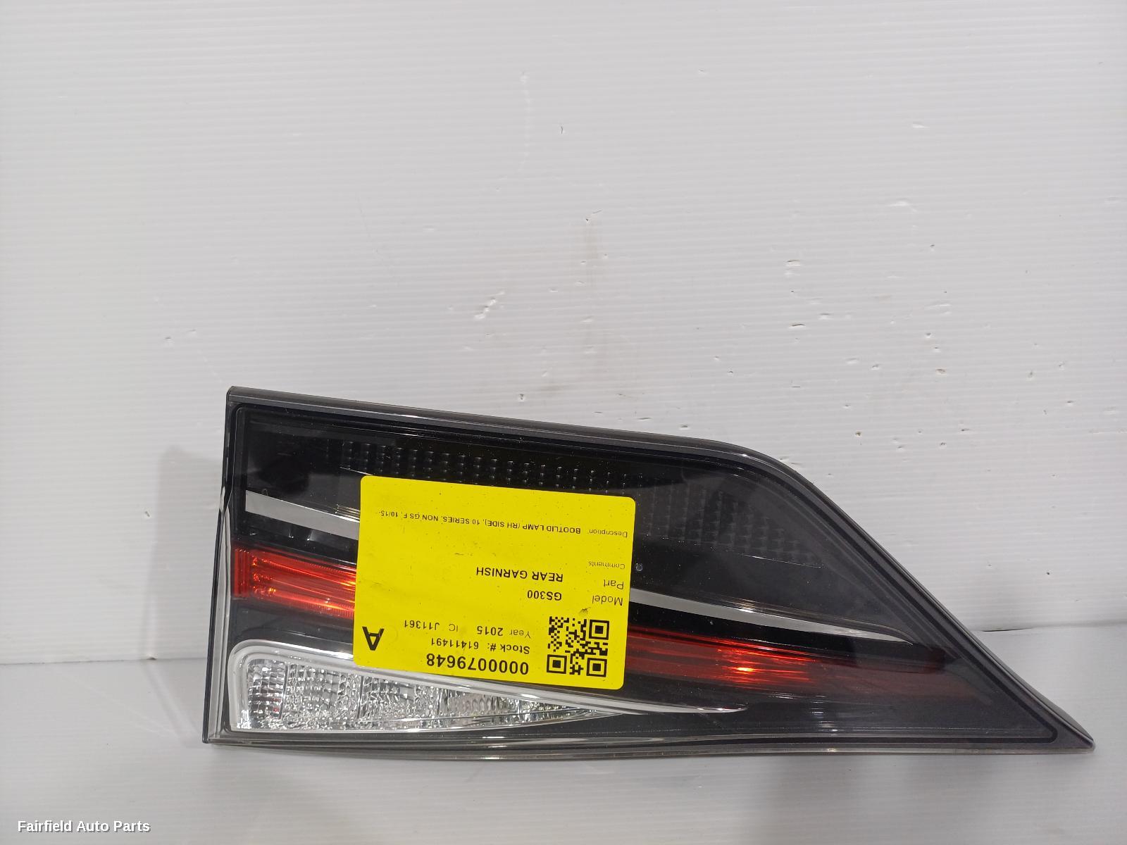 2015-2020 Lexus Gs Rear Garnish
