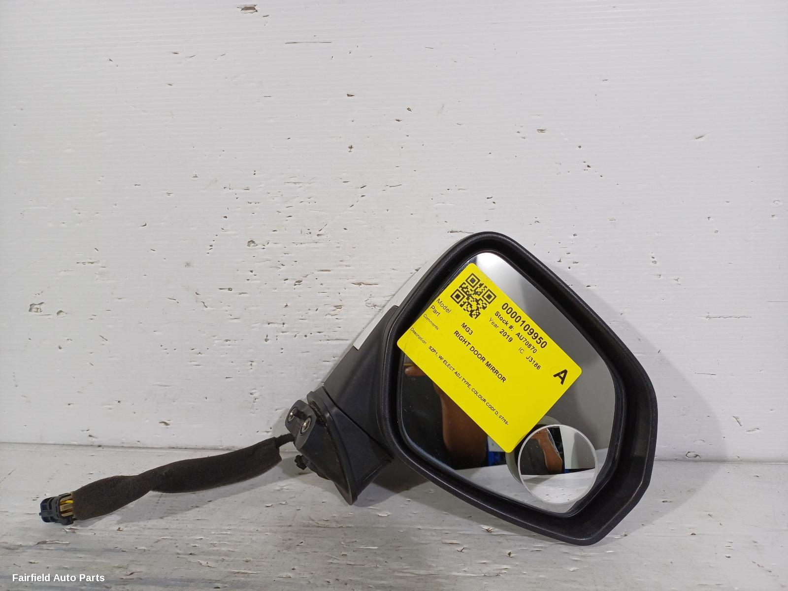 2016-2024 Mg Mg3 Right Door Mirror