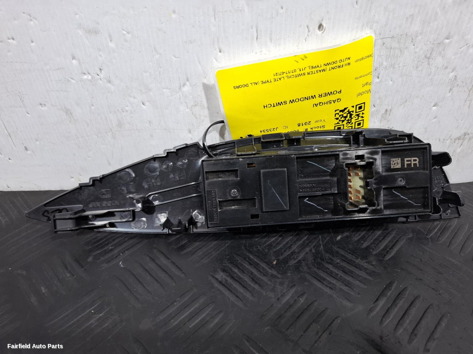 2017-2021 Nissan Qashqai Pwr Dr Wind Switch