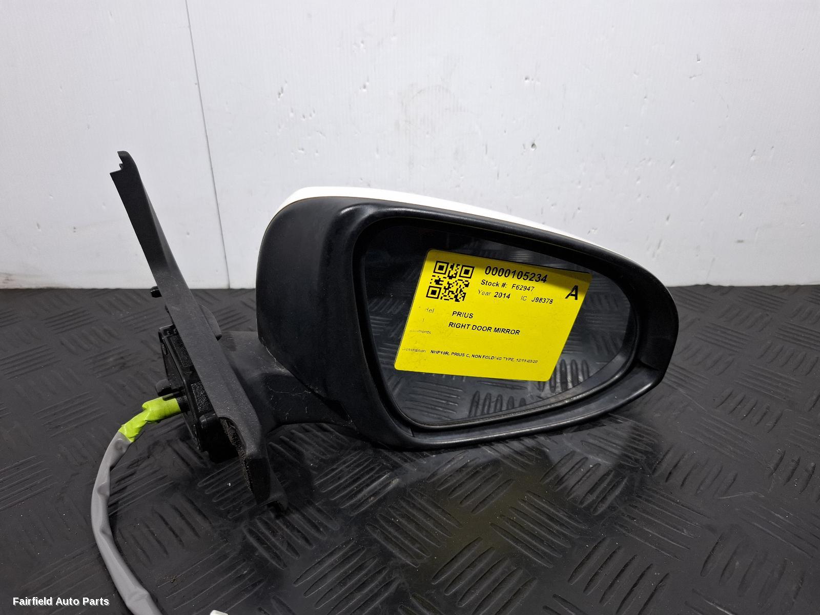 2011-2020 Toyota Prius Right Door Mirror