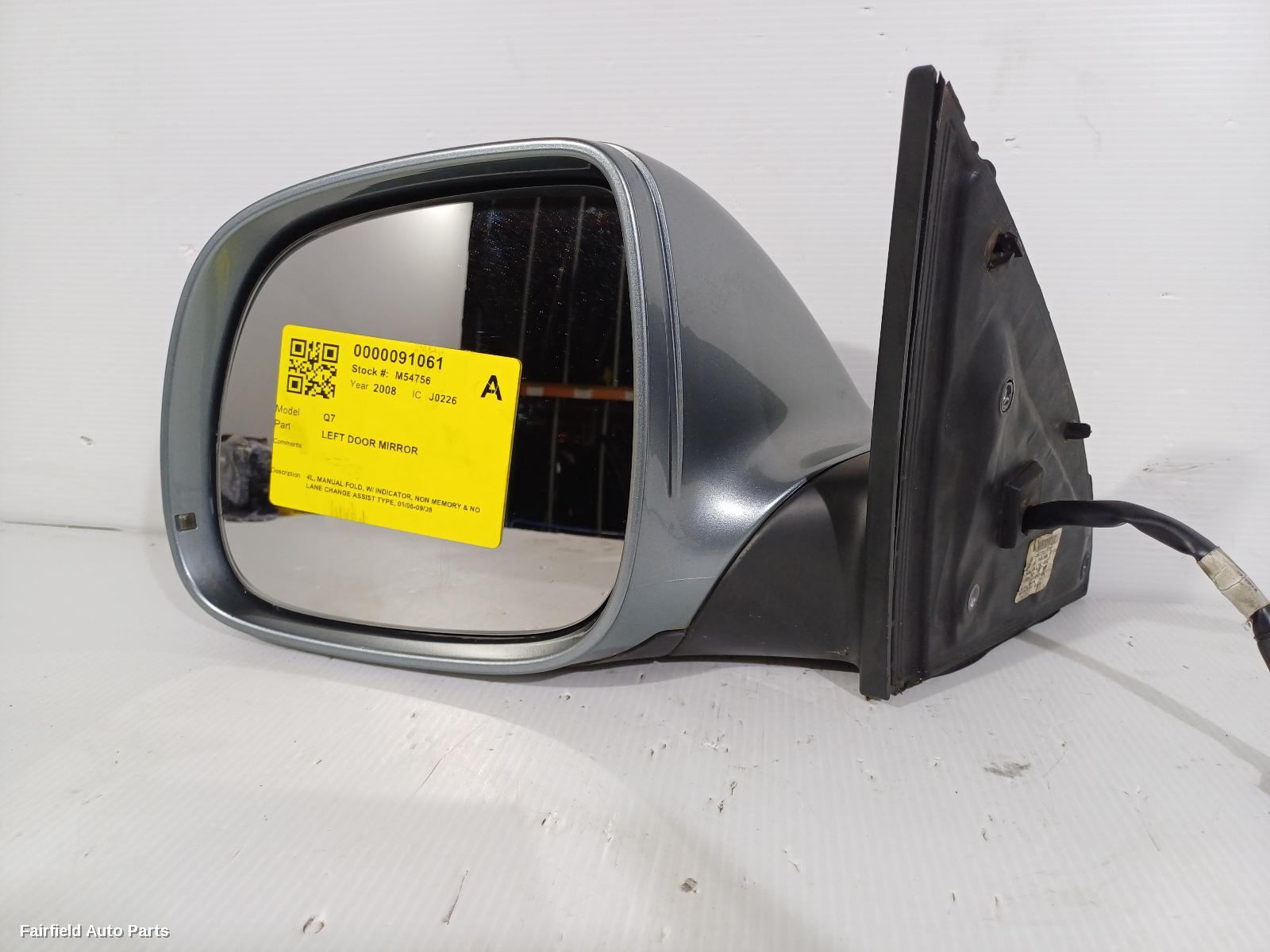 2006-2009 Audi Q7 Left Door Mirror