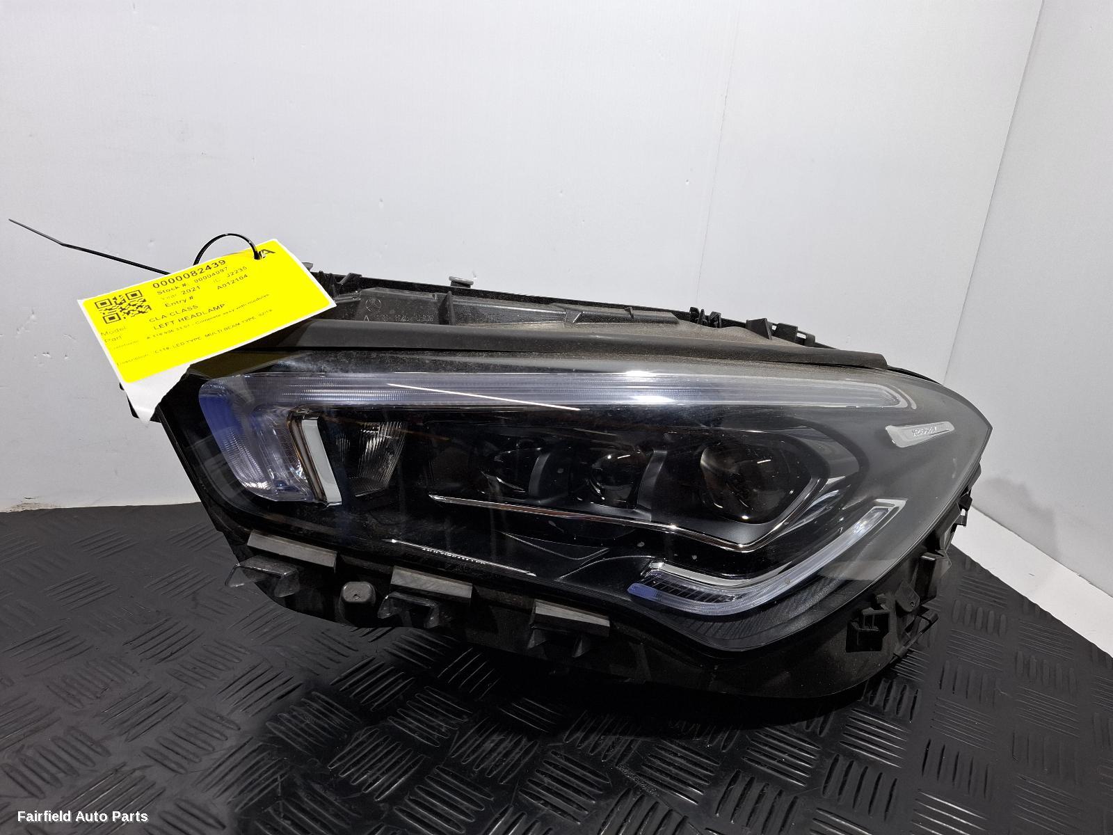 2019-2023 Mercedes Cla Class Left Headlamp