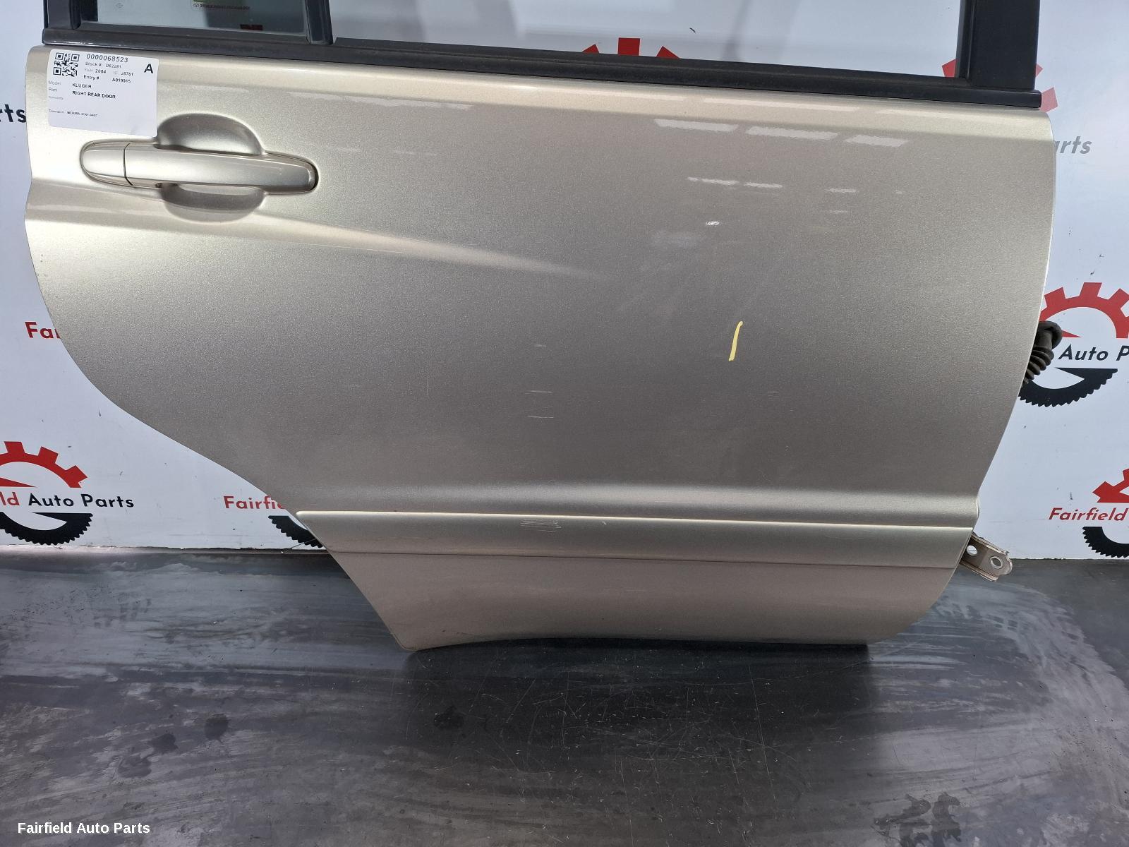 2001-2007 Toyota Kluger Right Rear Door Sliding