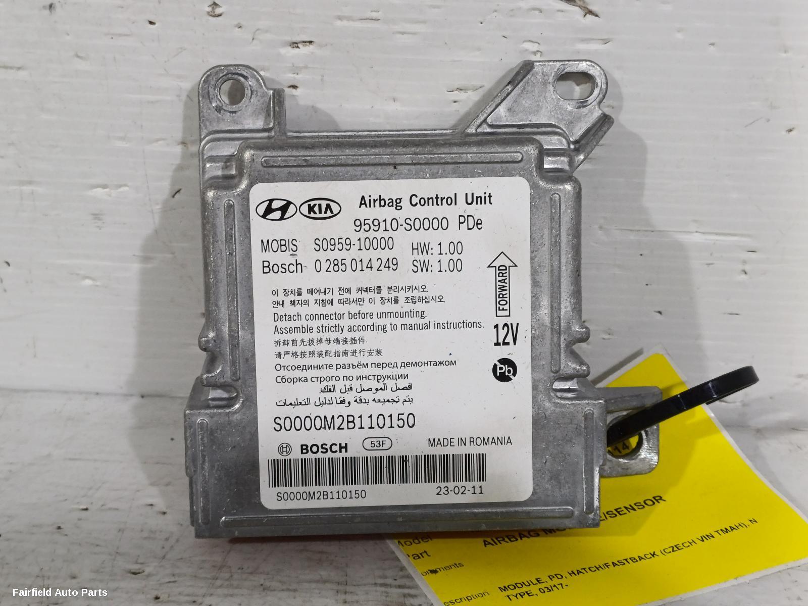 2017-2024 Hyundai I30 Airbag Module Sensor