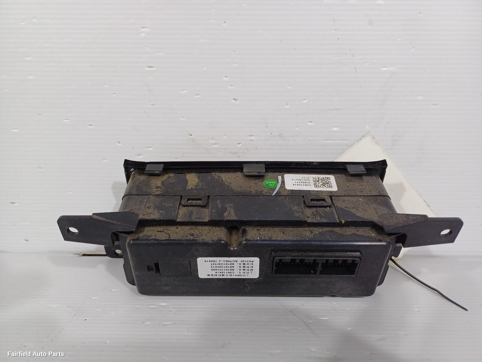 2017-2021 Ldv T60 Heater Ac Controls