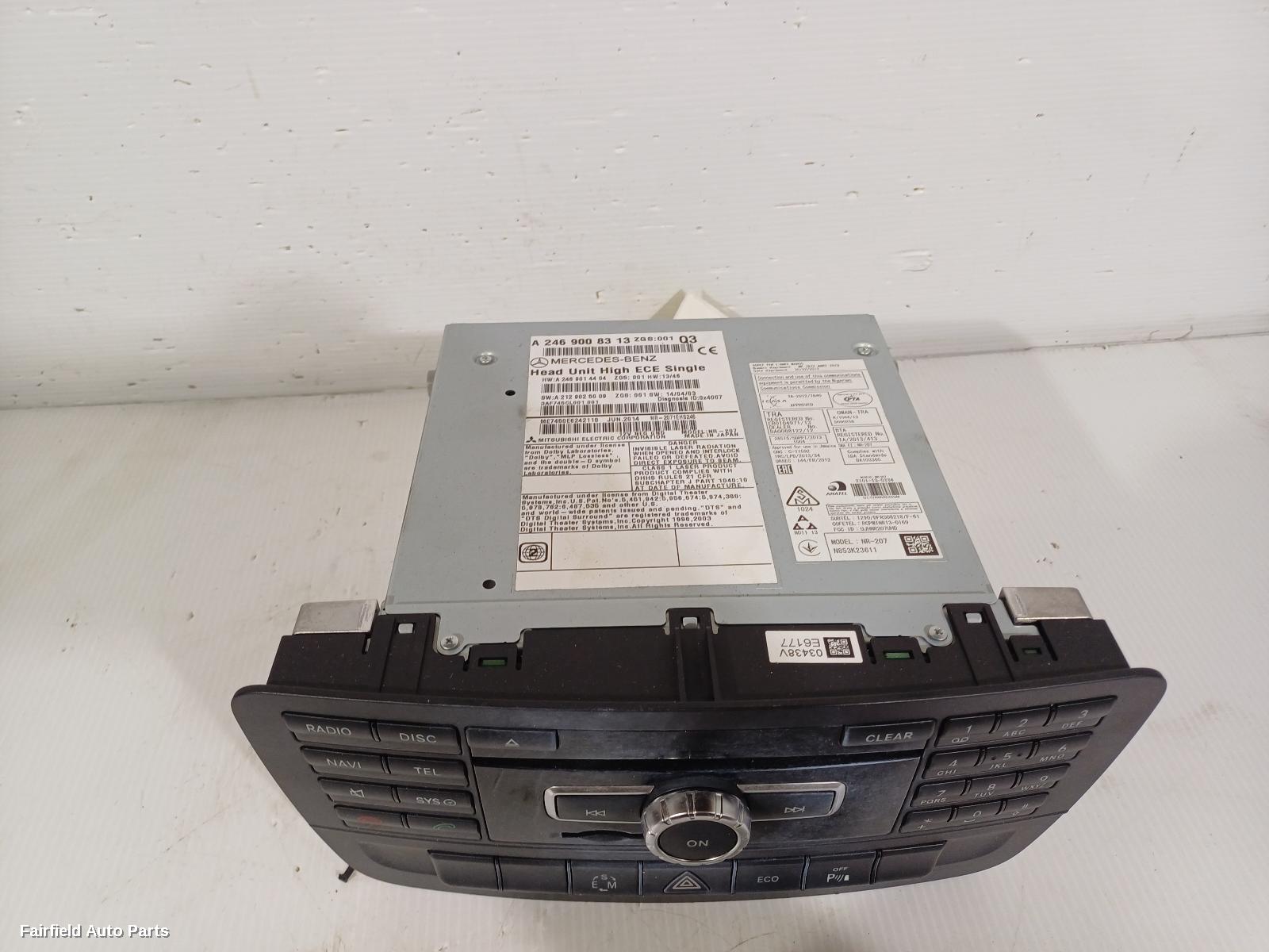 2012-2018 Mercedes A Class Radio Cd Dvd Sat Tv