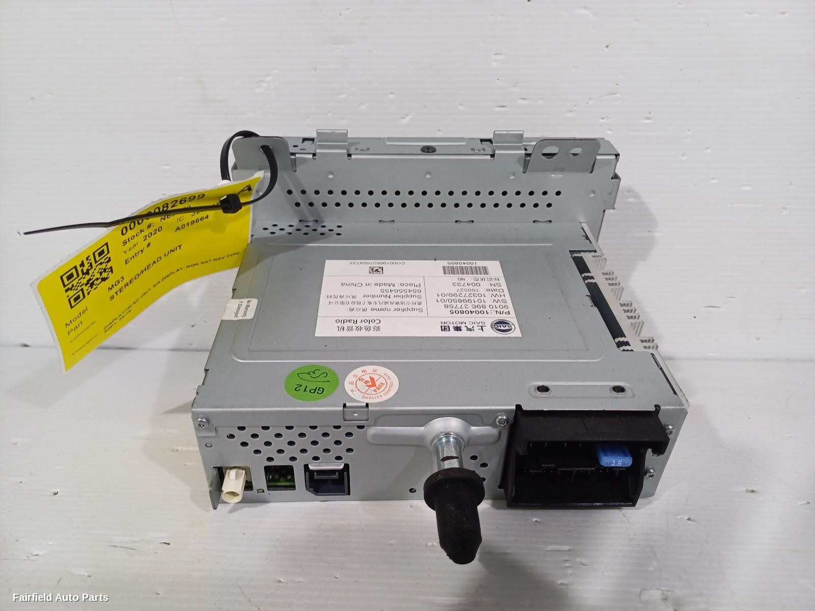 2018-2024 Mg Mg3 Radio Cd Dvd Sat Tv