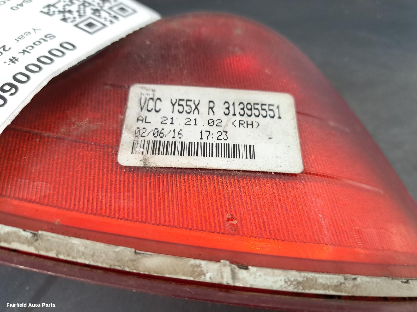 2013-2019 Volvo S40 Right Taillight