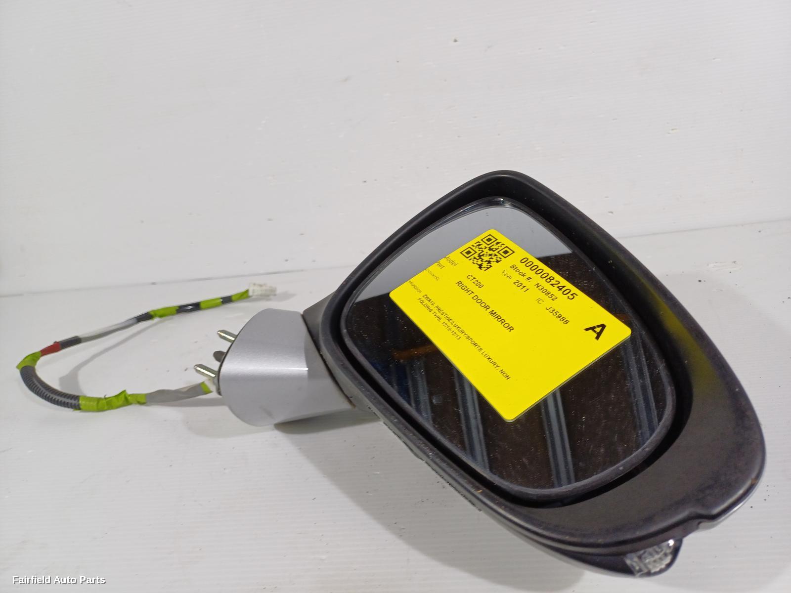 2010-2013 Lexus Ct200h Right Door Mirror