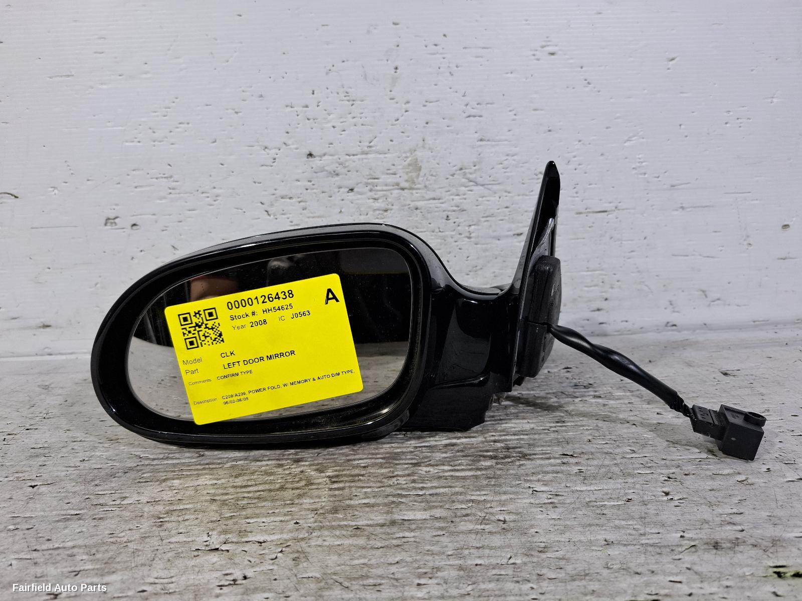 2002-2009 Mercedes Clk Left Door Mirror