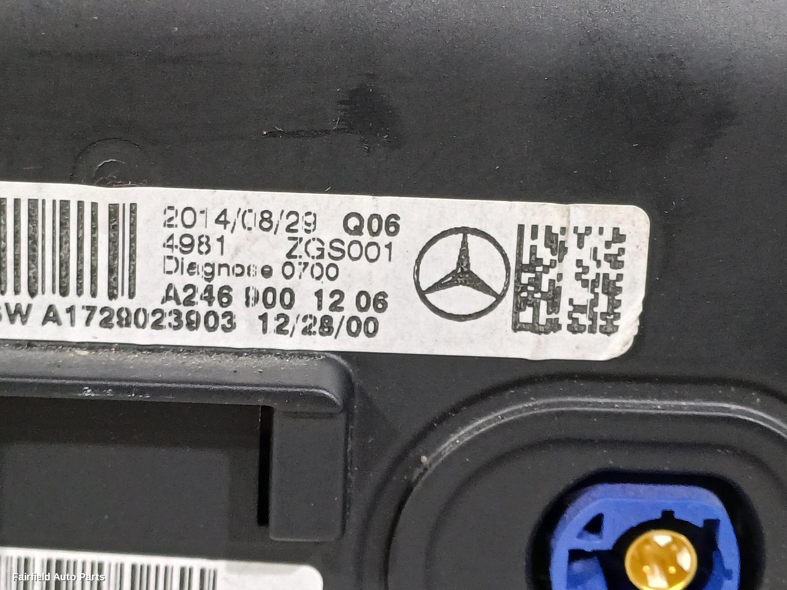 2012-2015 Mercedes A Class Radio Cd Dvd Sat Tv