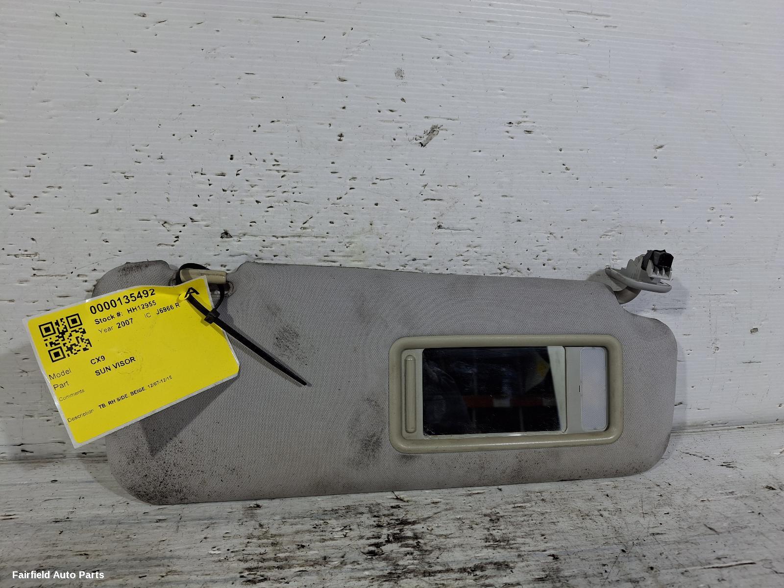 2007-2015 Mazda Cx9 Sunvisor