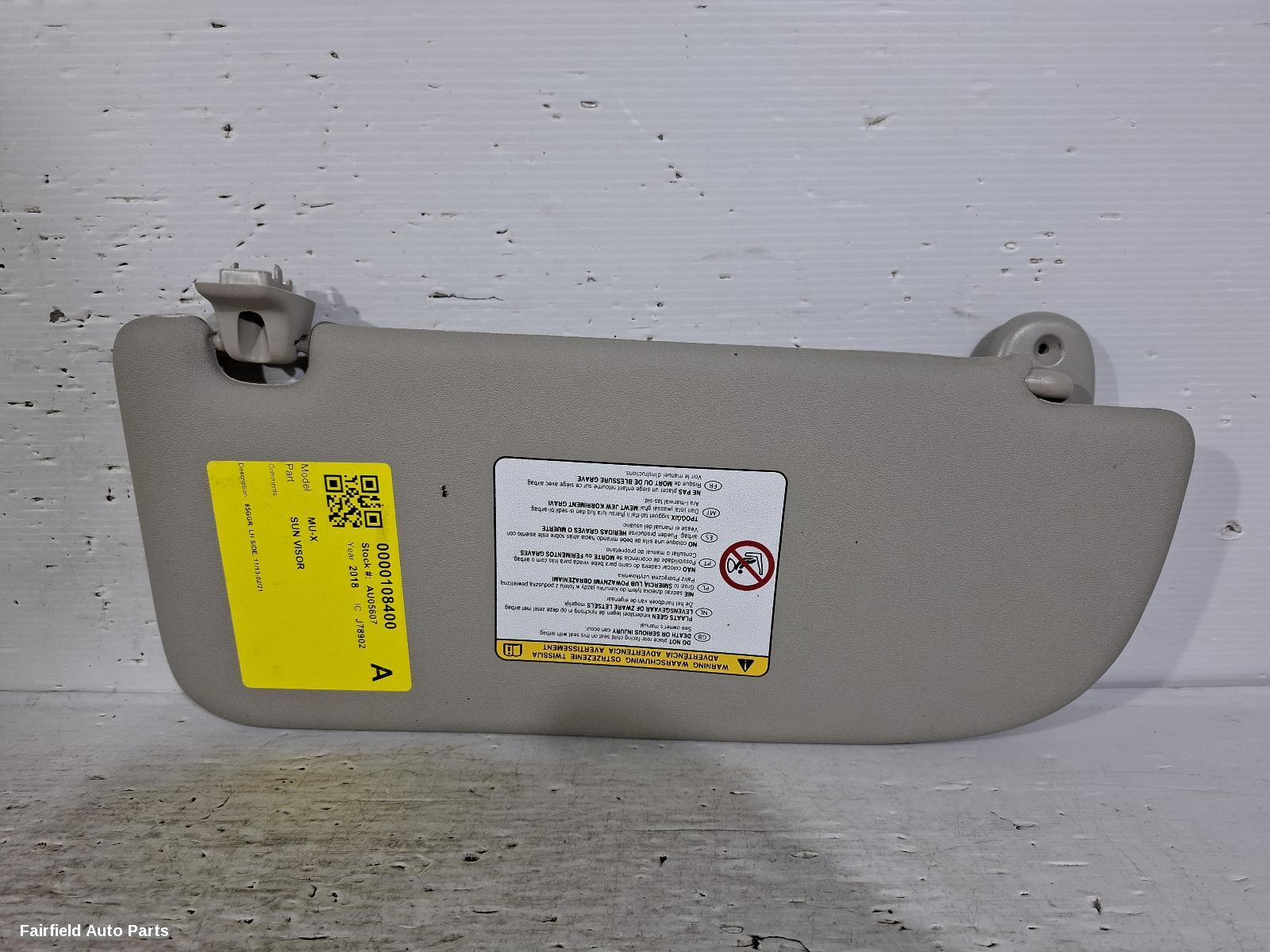 2013-2021 Isuzu Mu-x Sunvisor