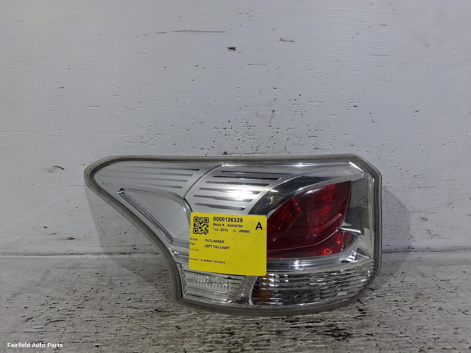 2012-2015 Mitsubishi Outlander Left Taillight