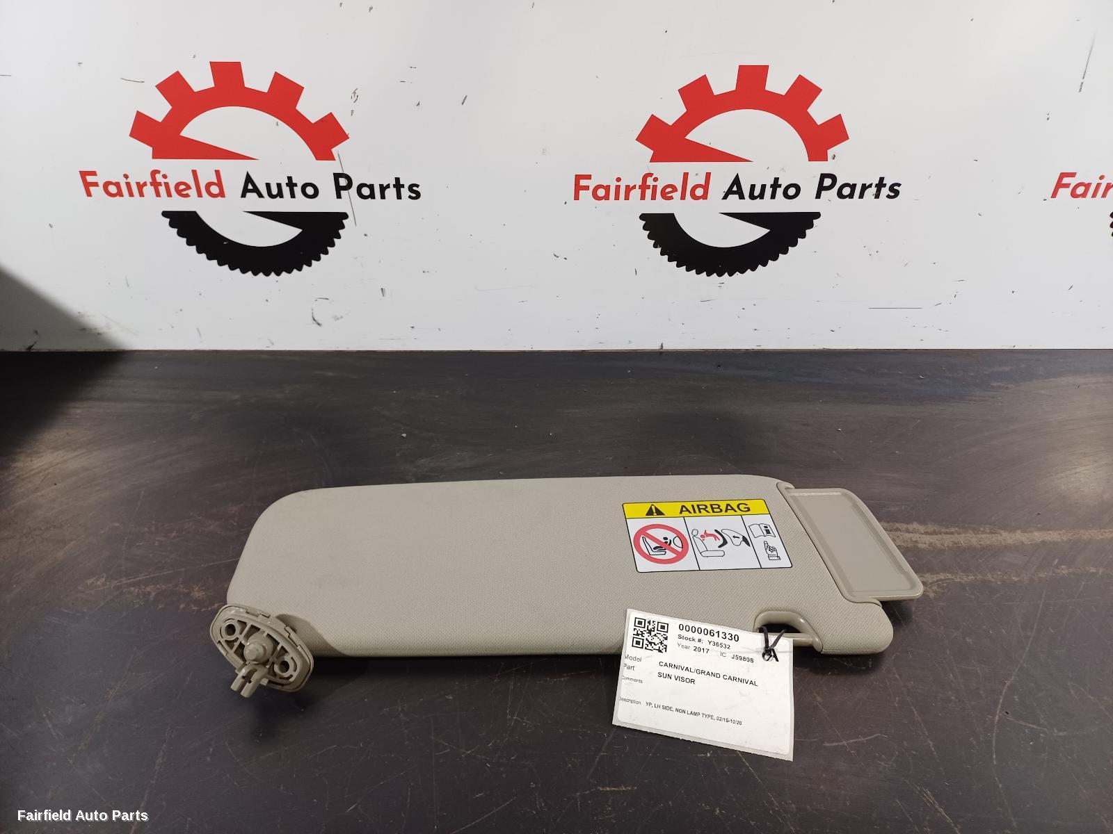 2015-2020 Kia Carnival/grand Carnival Sunvisor