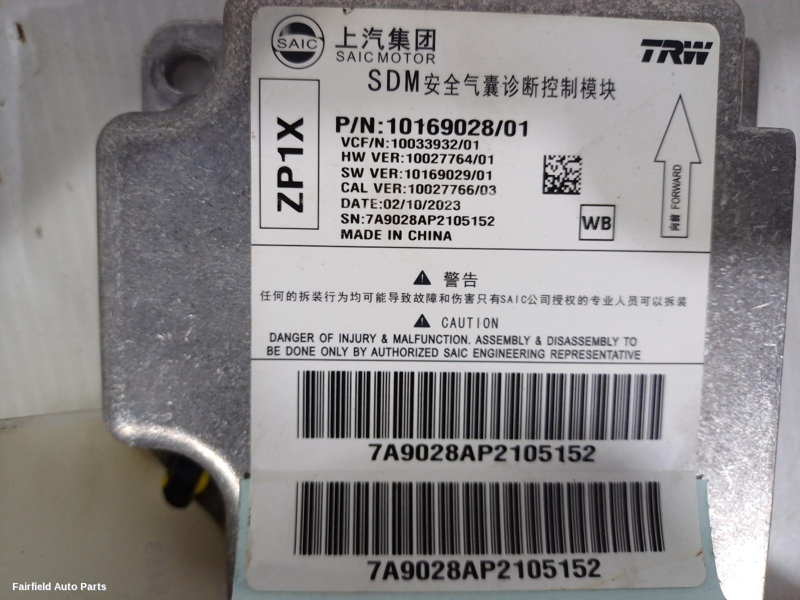2018-2024 Mg Mg3 Airbag Module Sensor