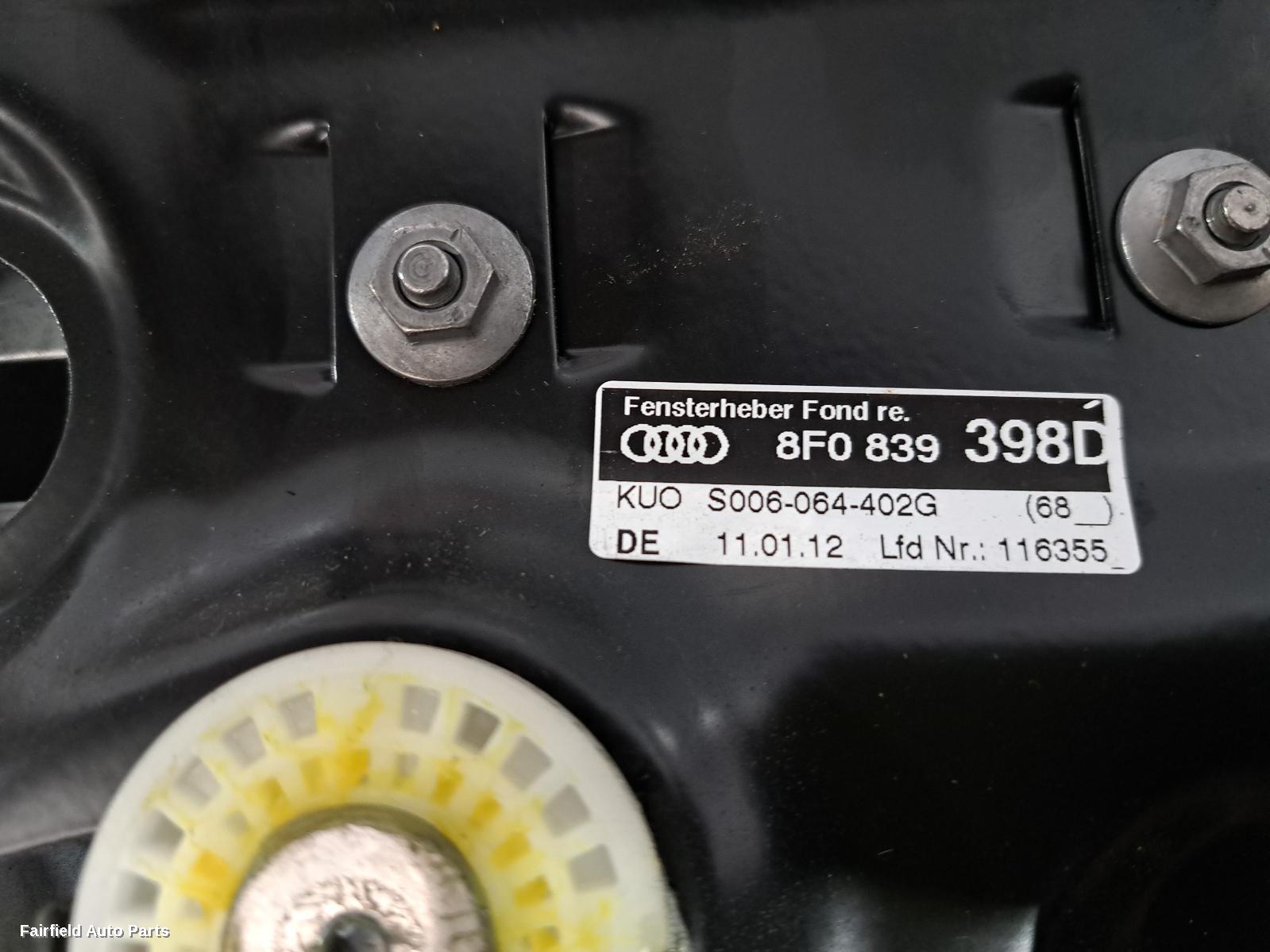 2009-2016 Audi A5 Right Rear Wnd Reg Motor