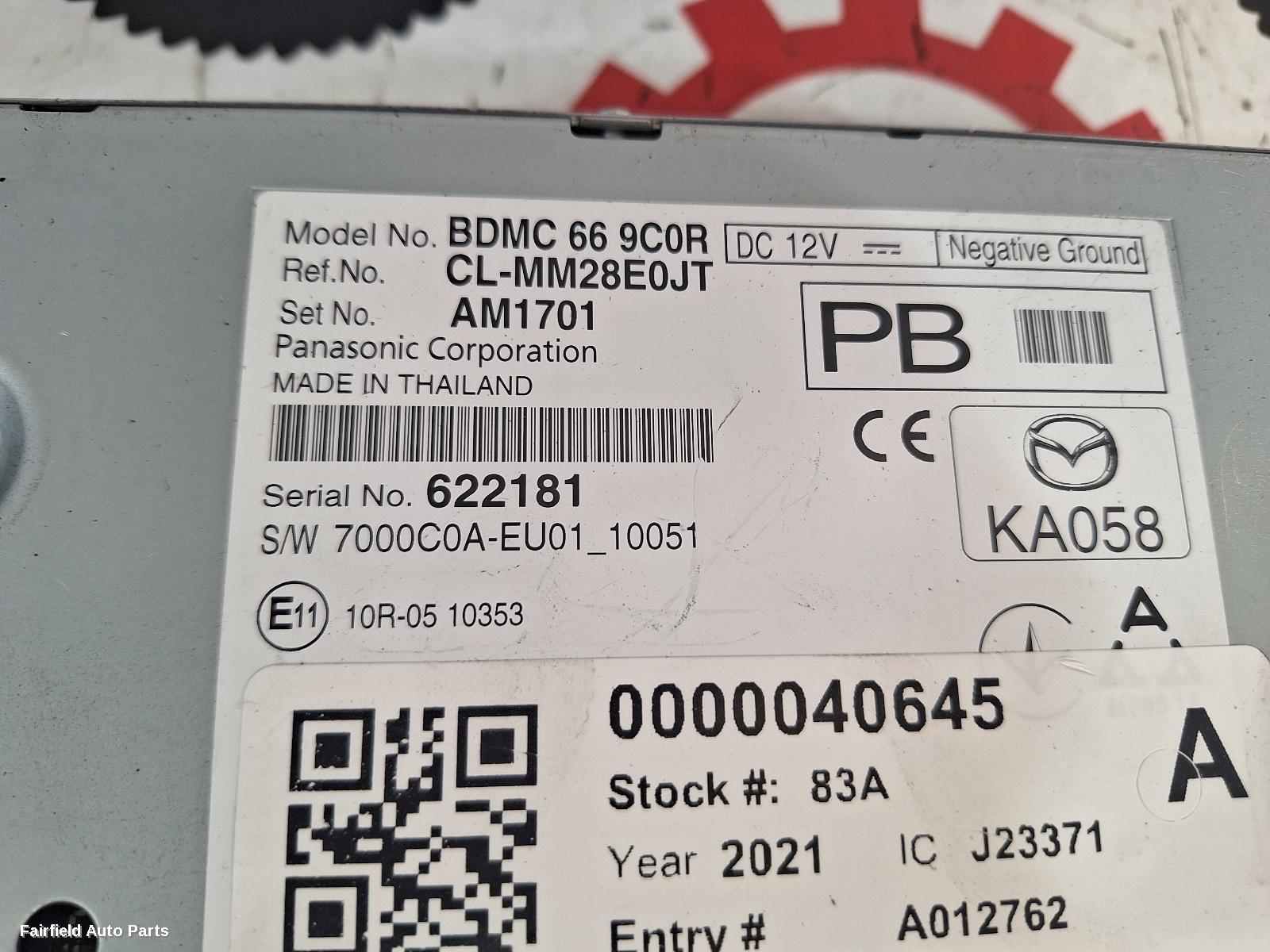 2019-2024 Mazda 3 Radio Cd Dvd Sat Tv