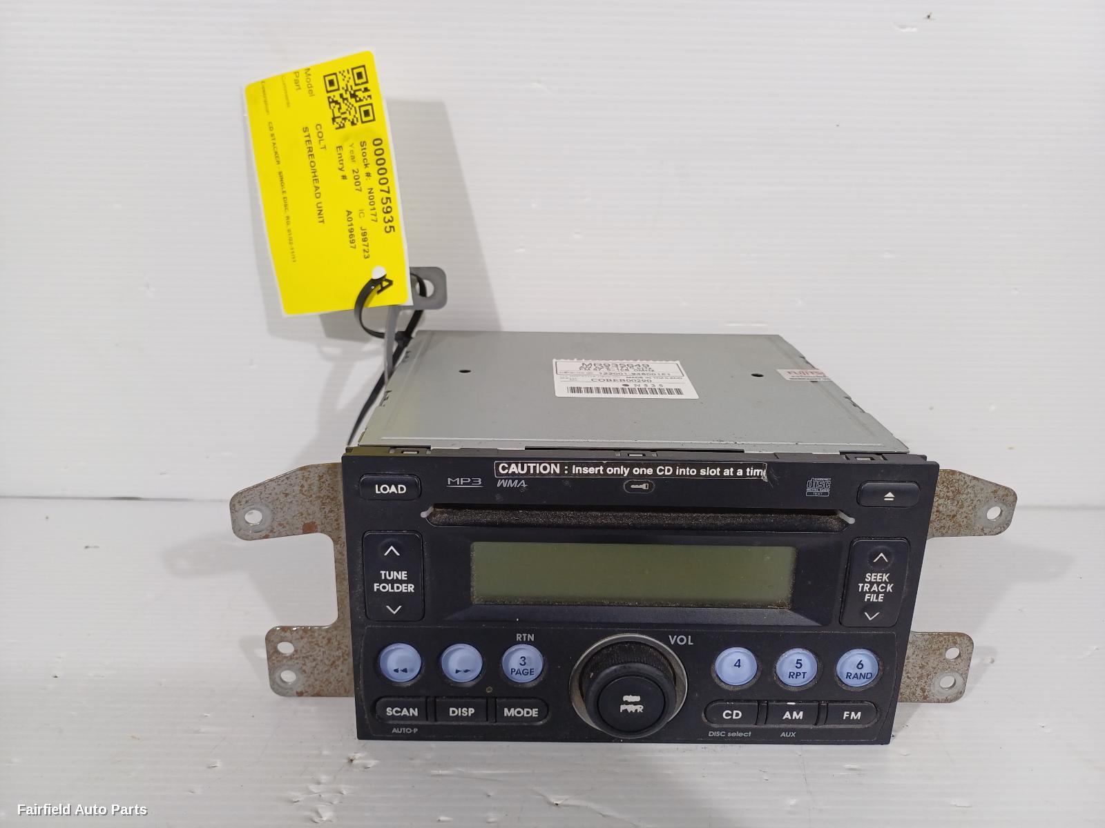 2002-2011 Mitsubishi Colt Radio Cd Dvd Sat Tv
