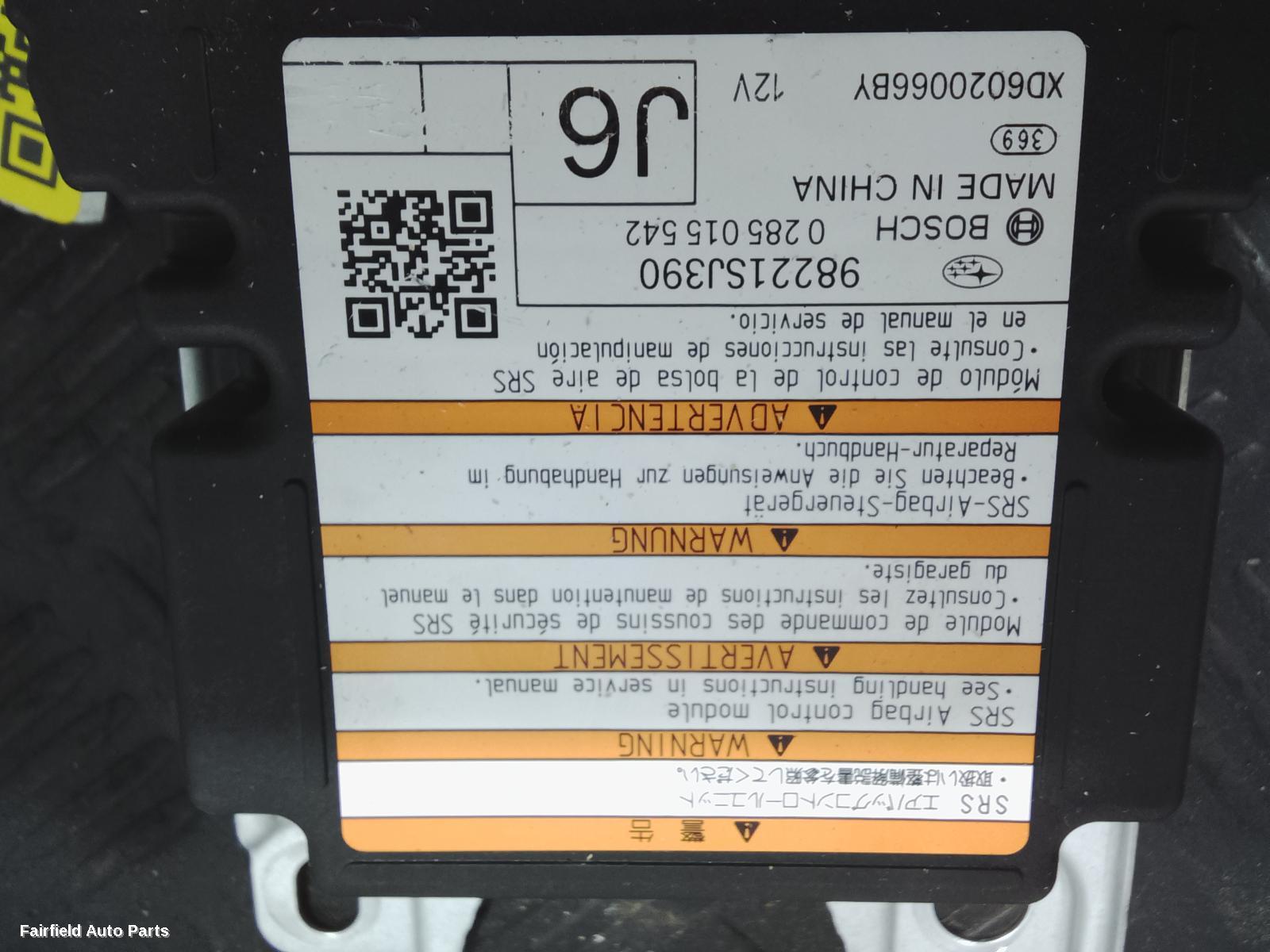 2018-2022 Subaru Forester Airbag Module Sensor