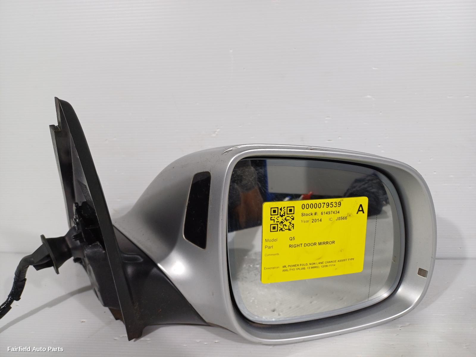 2008-2014 Audi Q5 Right Door Mirror