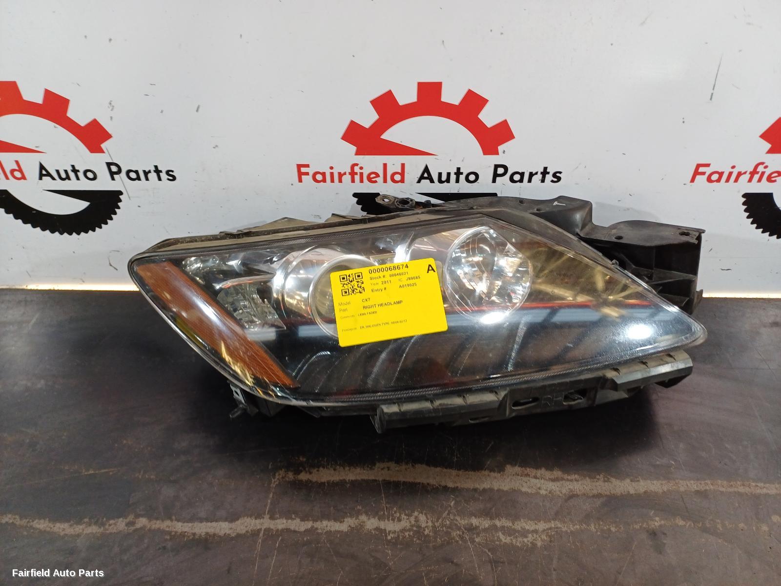2009-2012 Mazda Cx7 Right Headlamp