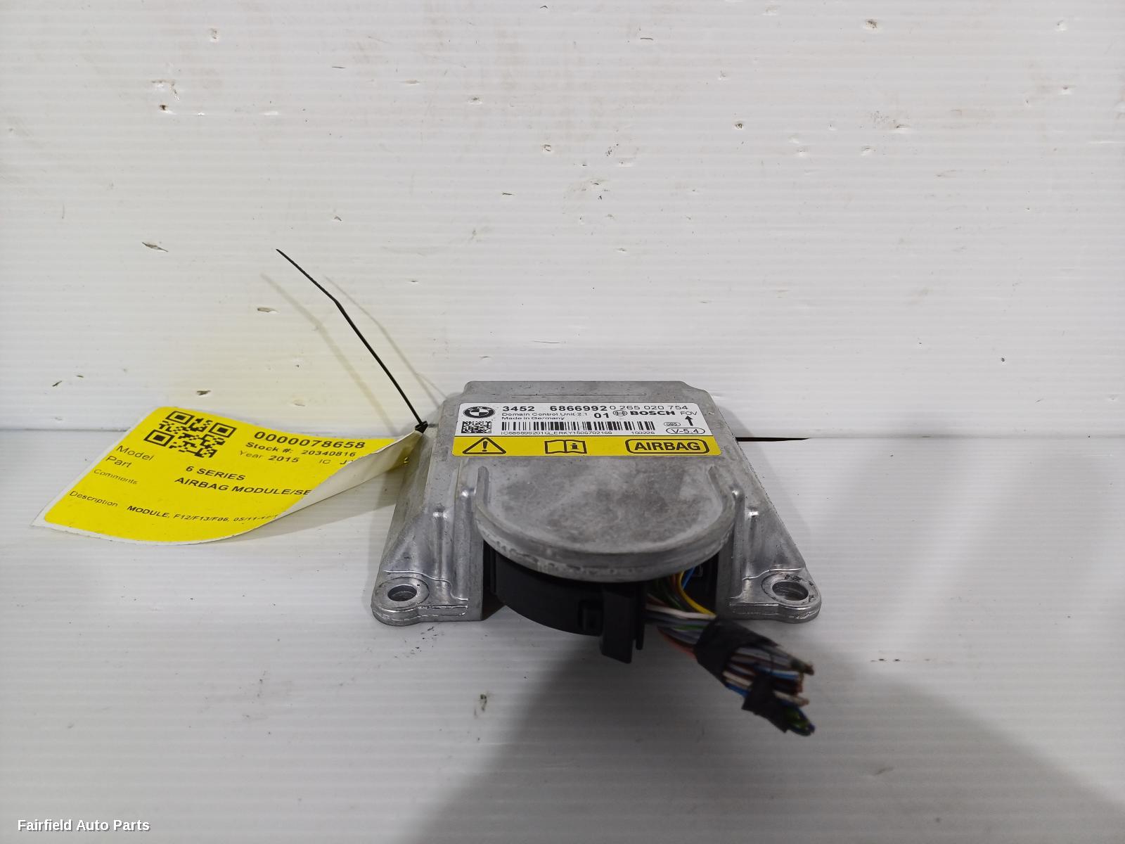 2011-2018 Bmw 6 Series Airbag Module Sensor