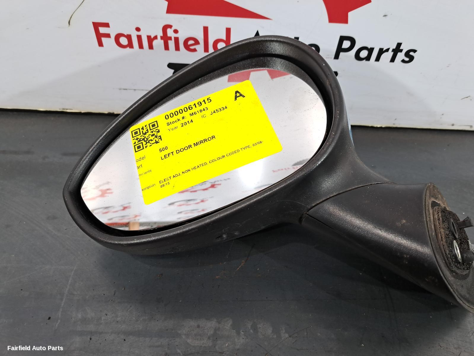 2008-2015 Fiat 500 Left Door Mirror