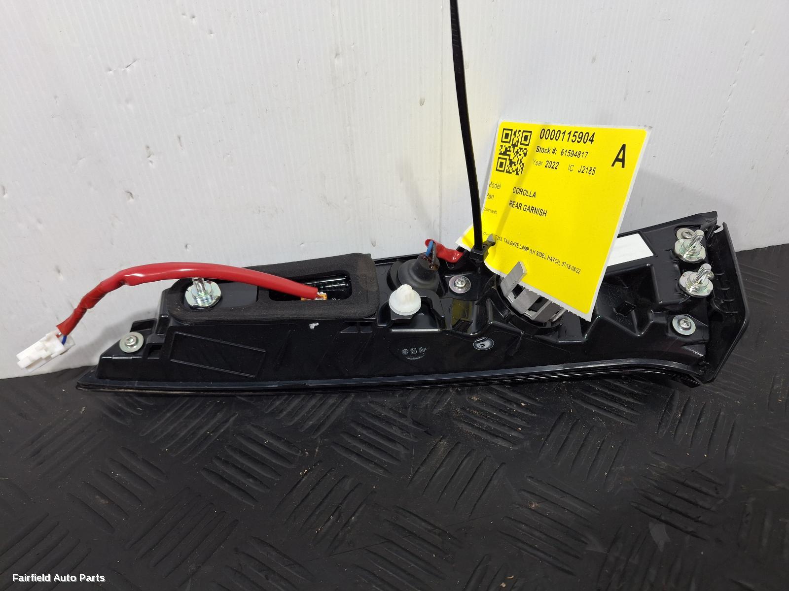 2018-2022 Toyota Corolla Rear Garnish