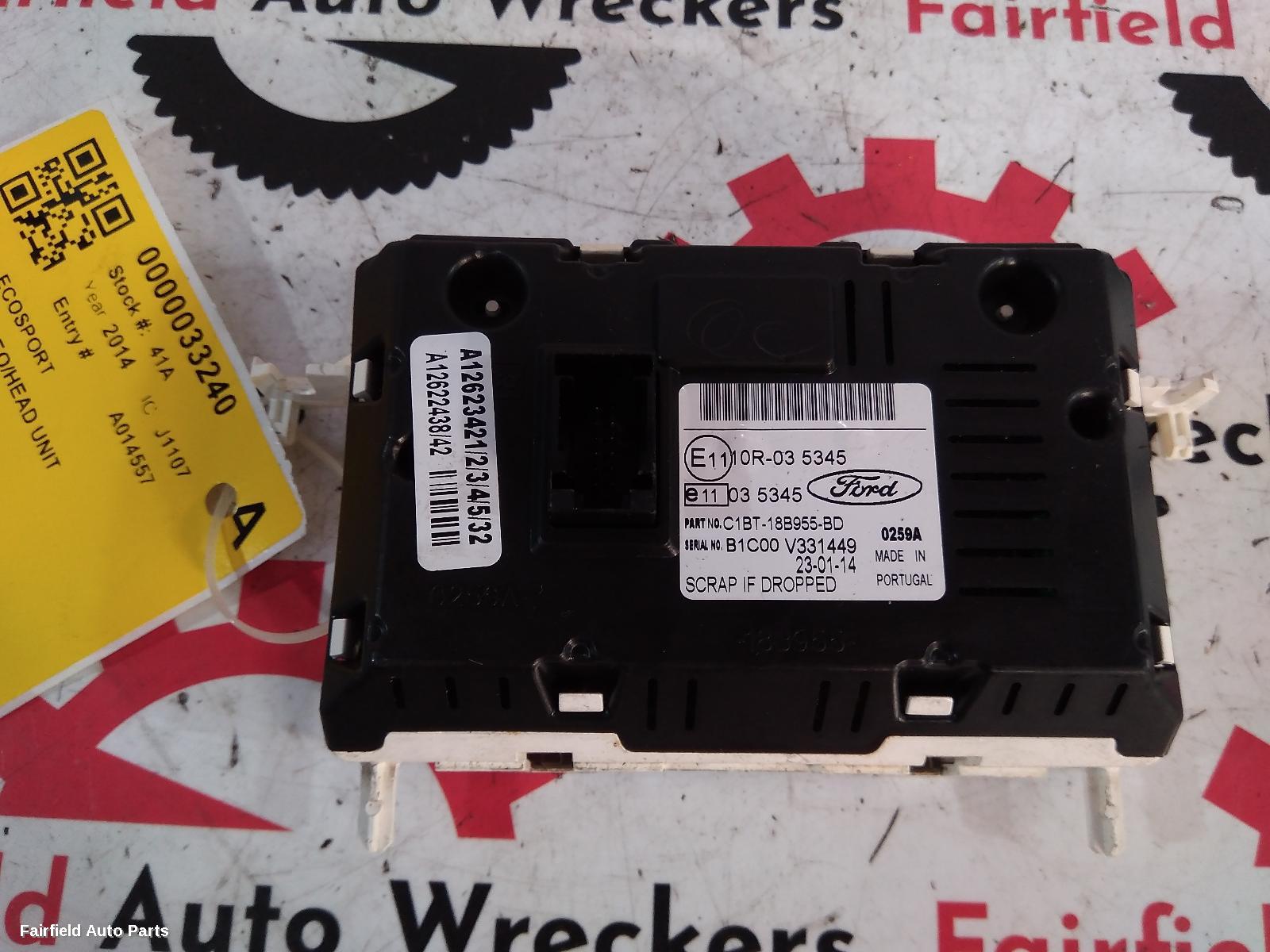 2013-2017 Ford Ecosport Radio Cd Dvd Sat Tv