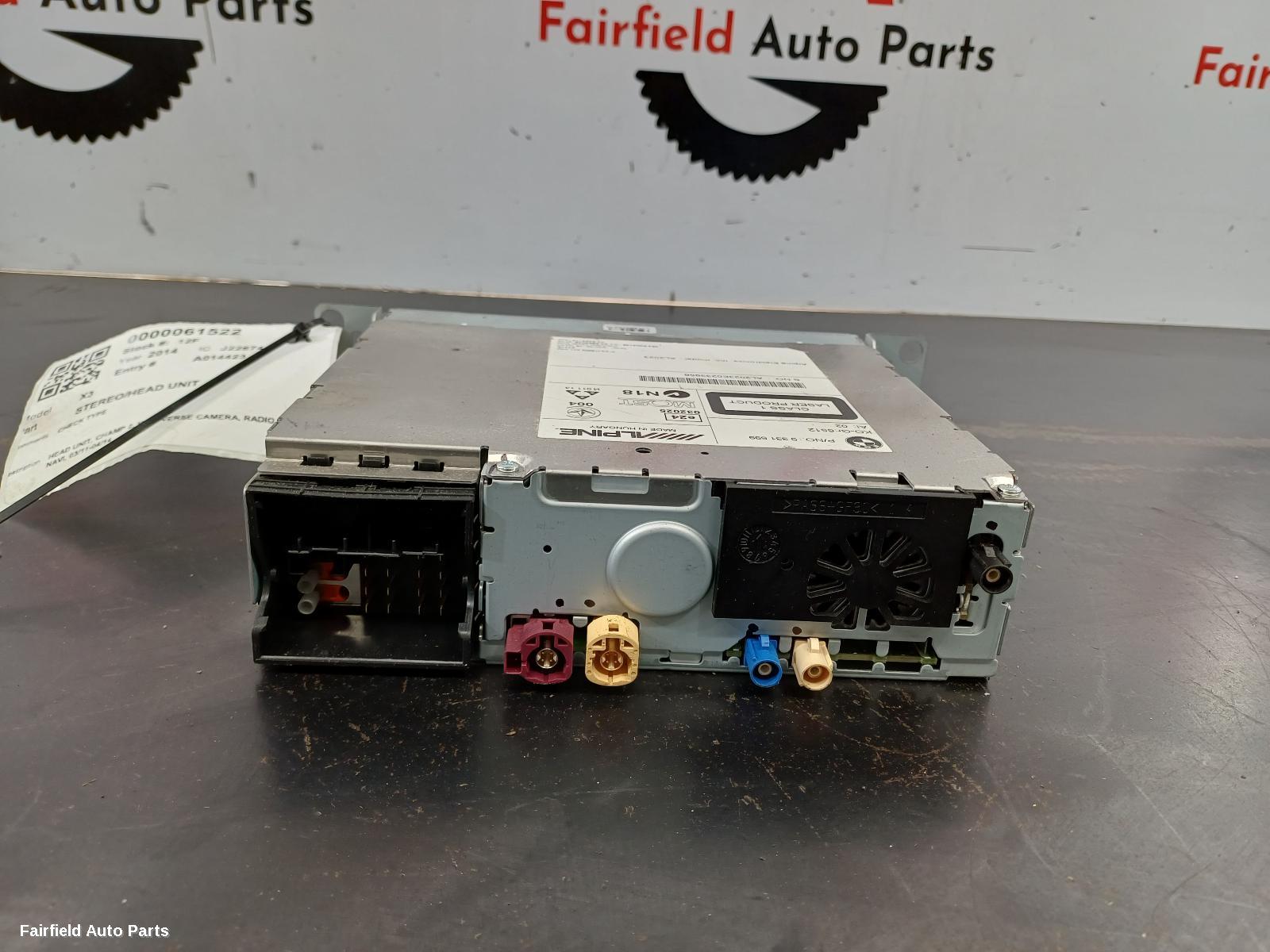 2014-2018 Bmw X3 Radio Cd Dvd Sat Tv