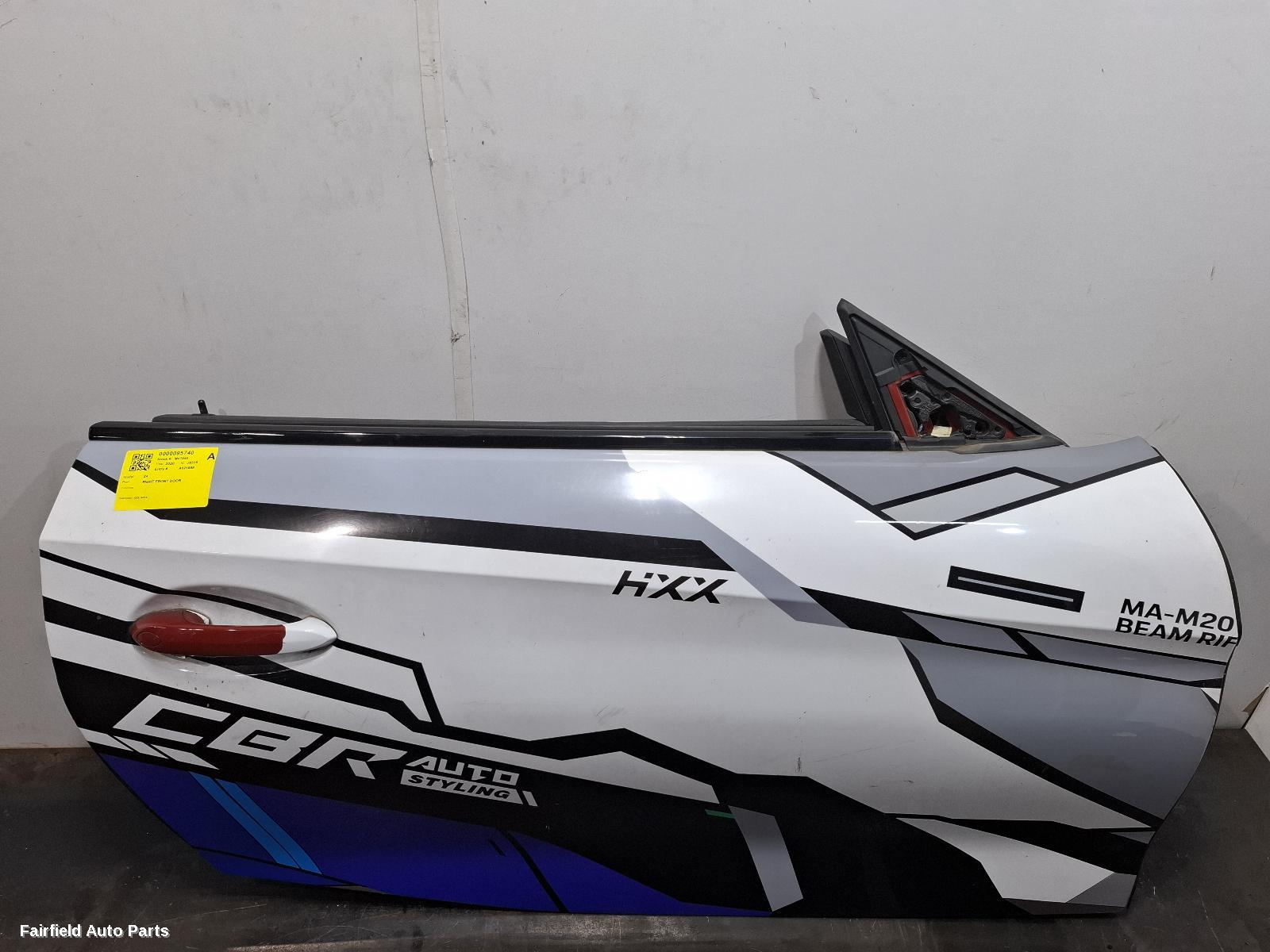 2019-2021 Bmw Z4 Right Front Door