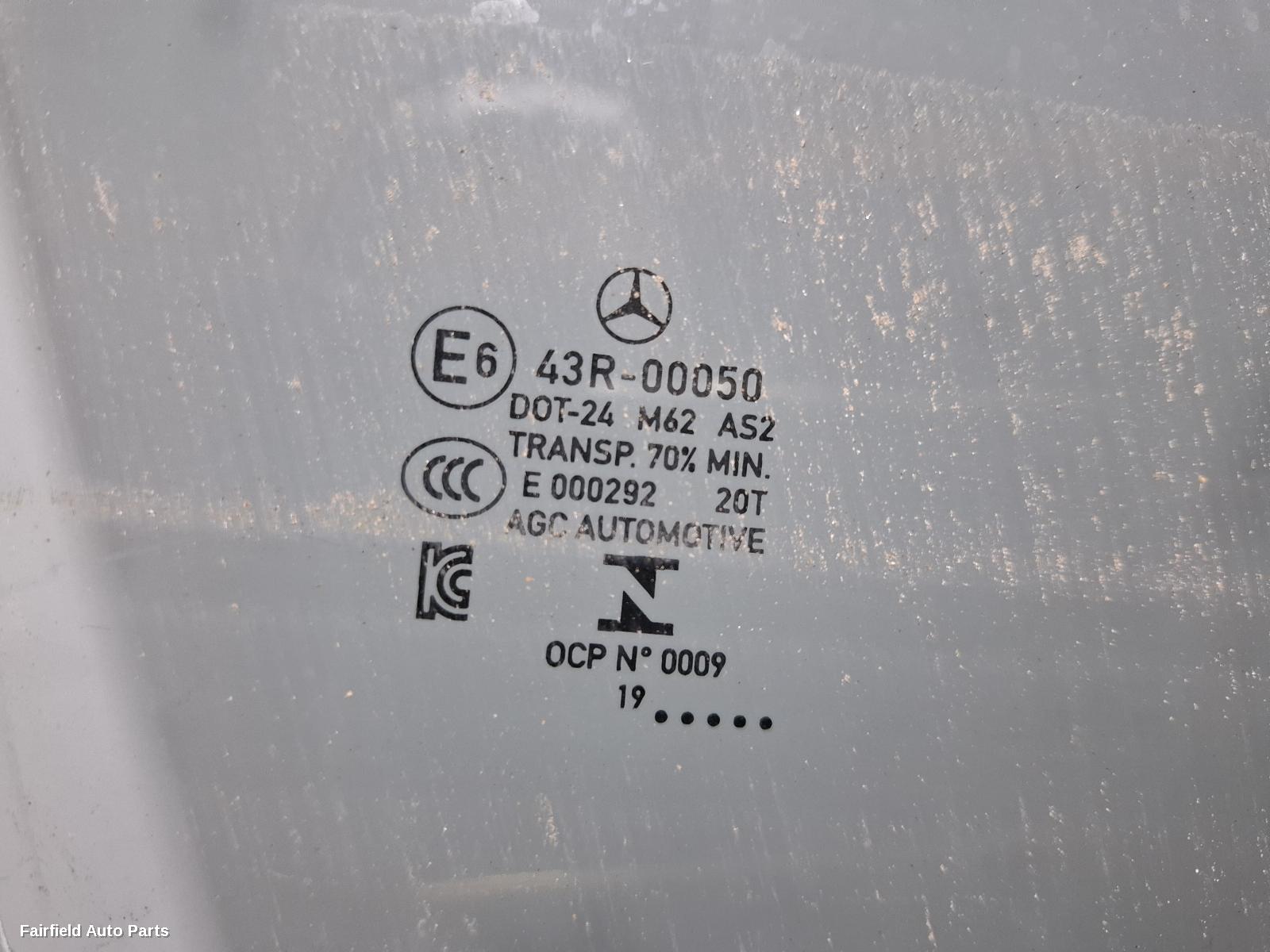 2019-2025 Mercedes Cla Class Right Front Door Window